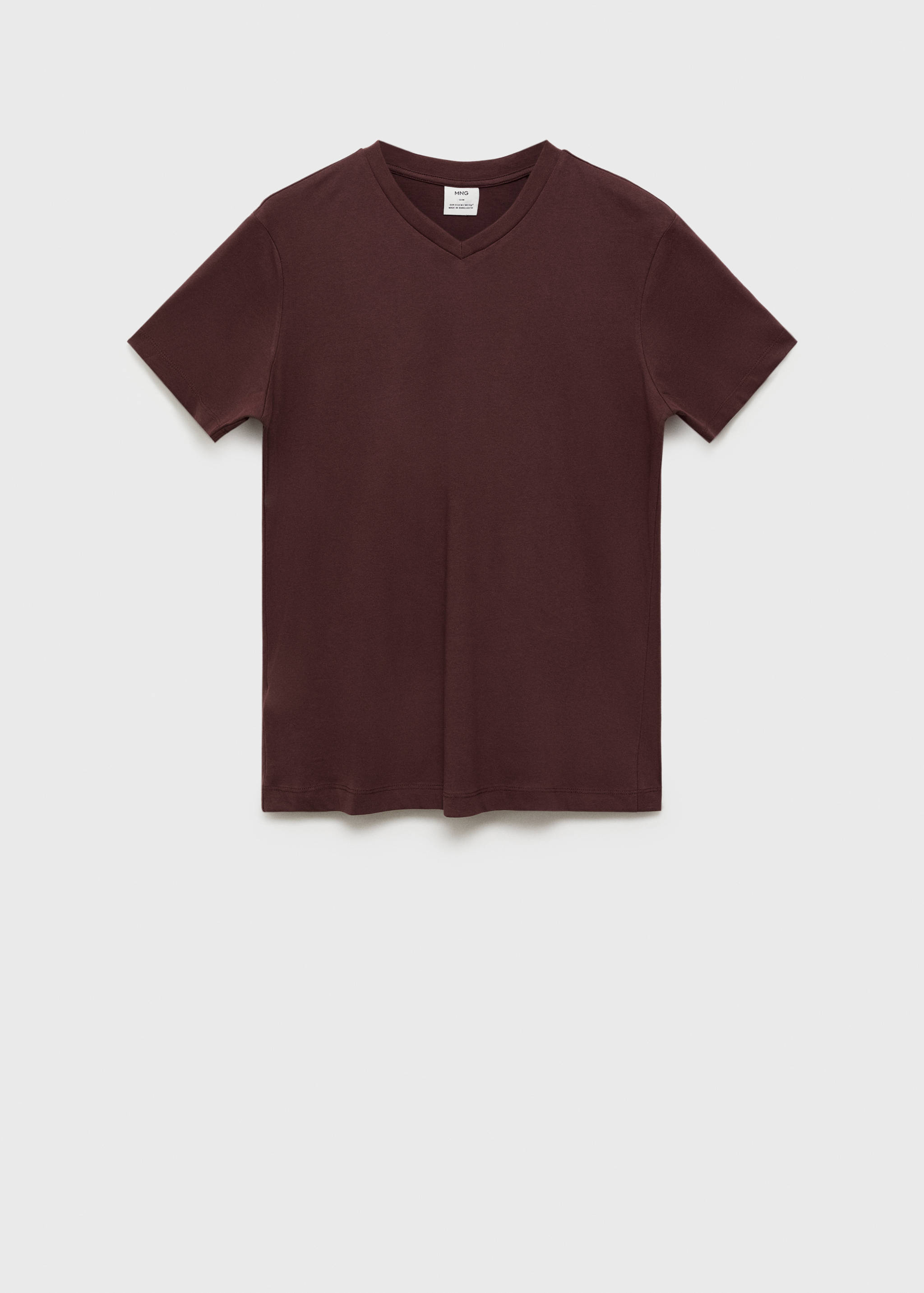 T-shirt col en V slim-fit 100 % coton - Article sans modèle