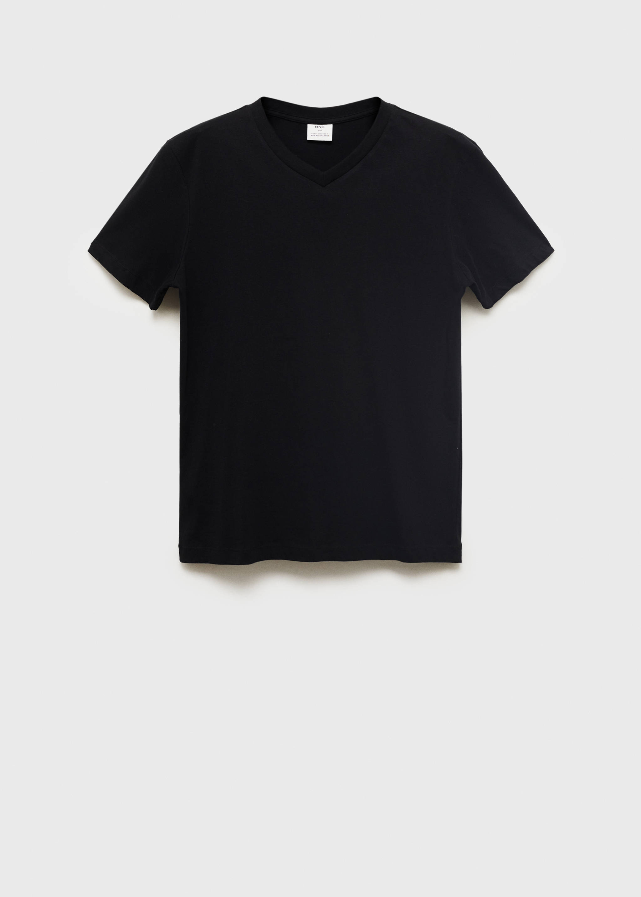 T-Shirt mit V-Ausschnitt, Slim Fit, 100% Baumwolle - Artikel ohne Model