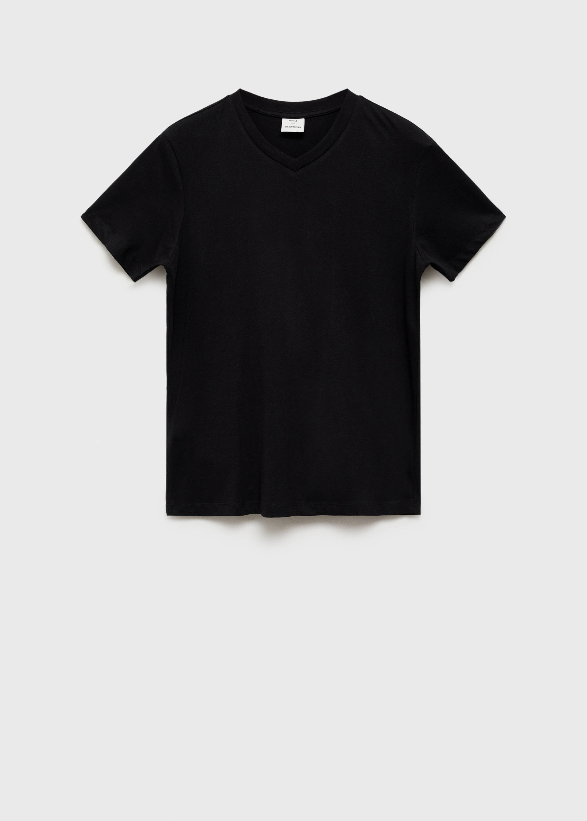 100% cotton slim-fit V-neck t-shirt - Article without model