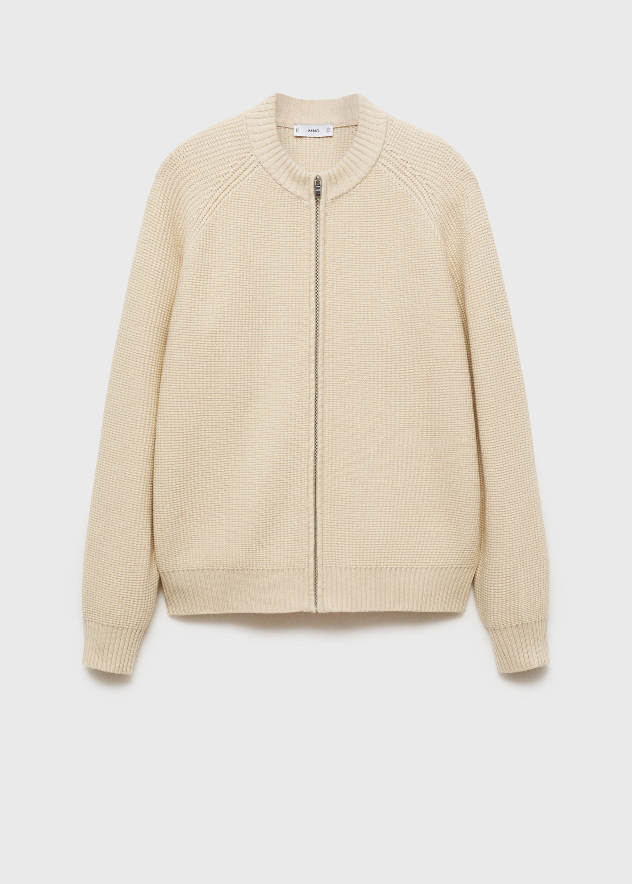 Structured knitted cardigan with zip - Article without model