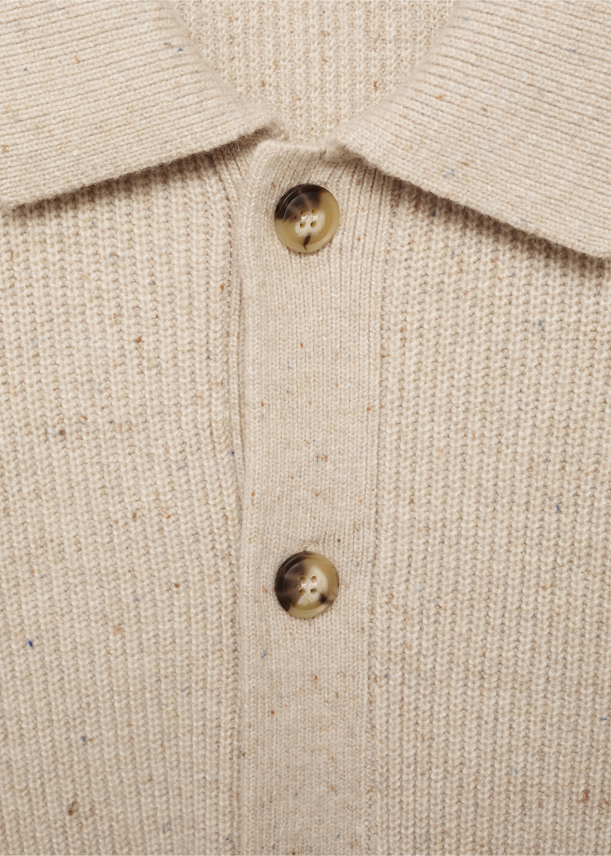 Ribbed knit cardigan - Details of the article 8, Light/Pastel Grey. Ref: 87030602-00.
