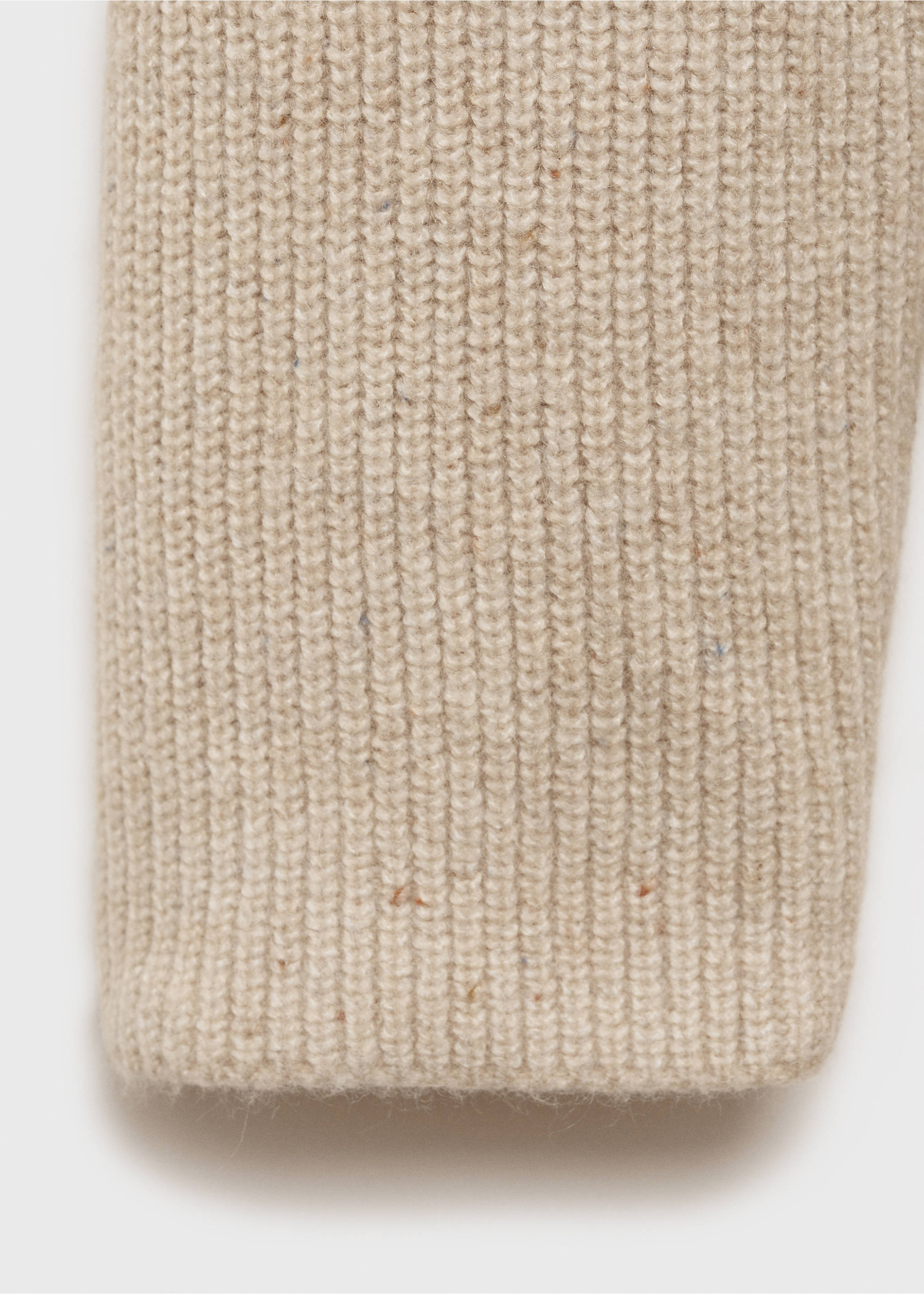 Ribbed knit cardigan - Details of the article 0, Light/Pastel Grey. Ref: 87030602-00.