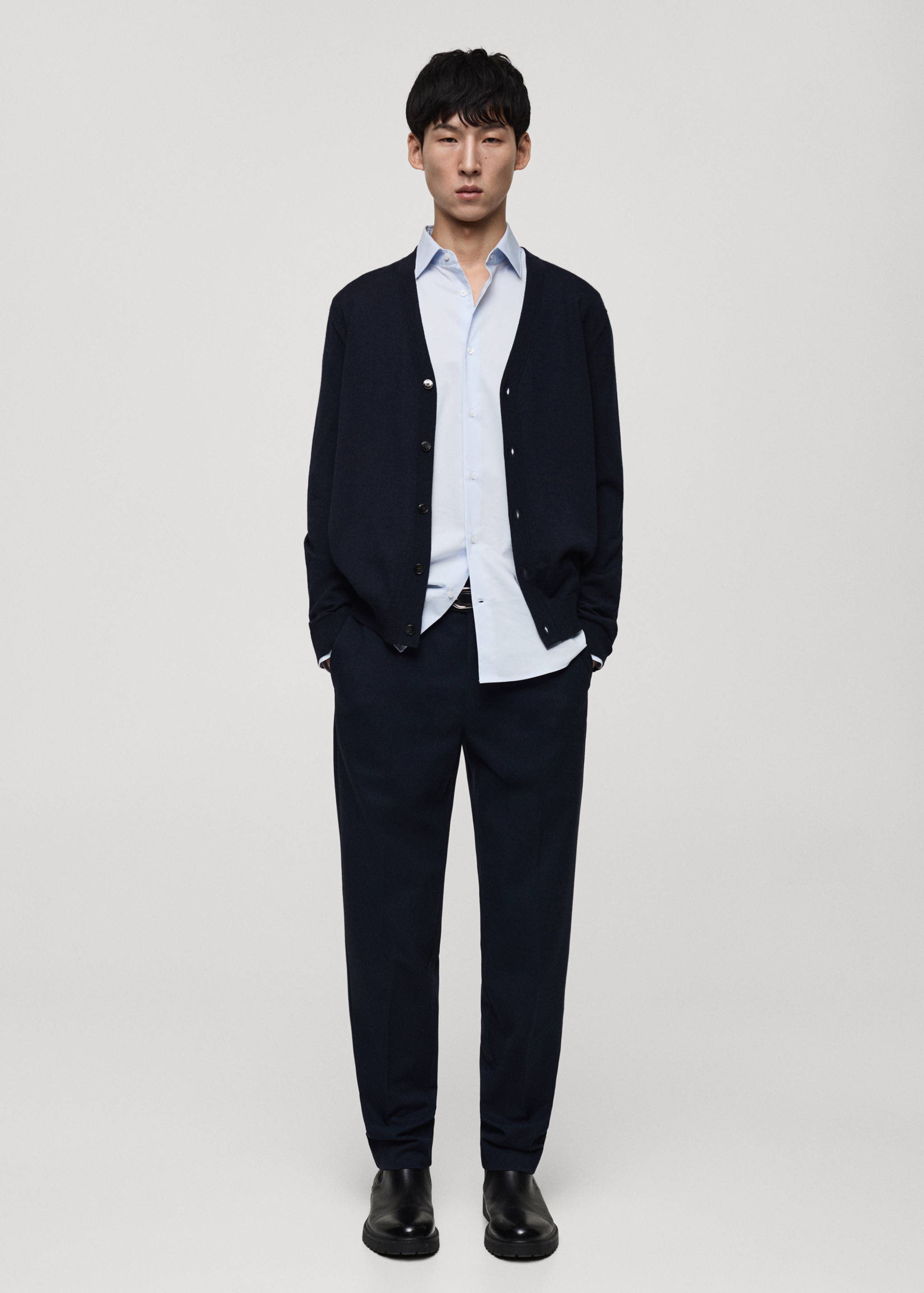 Cárdigan 100% lana merino - Plano general