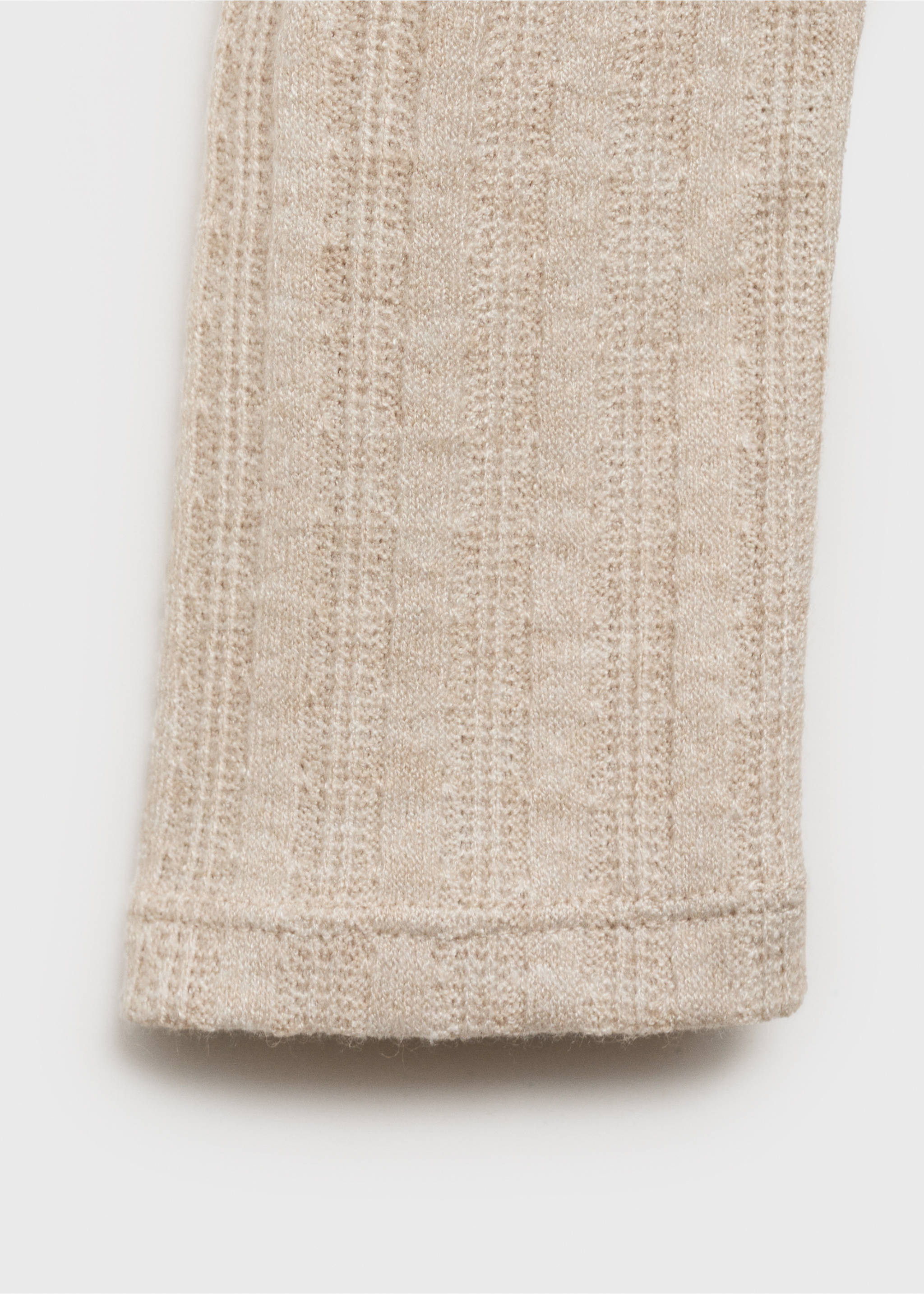 Ribbed high neck t-shirt - Details of the article 0, Light/Pastel Grey. Ref: 87030614-00.