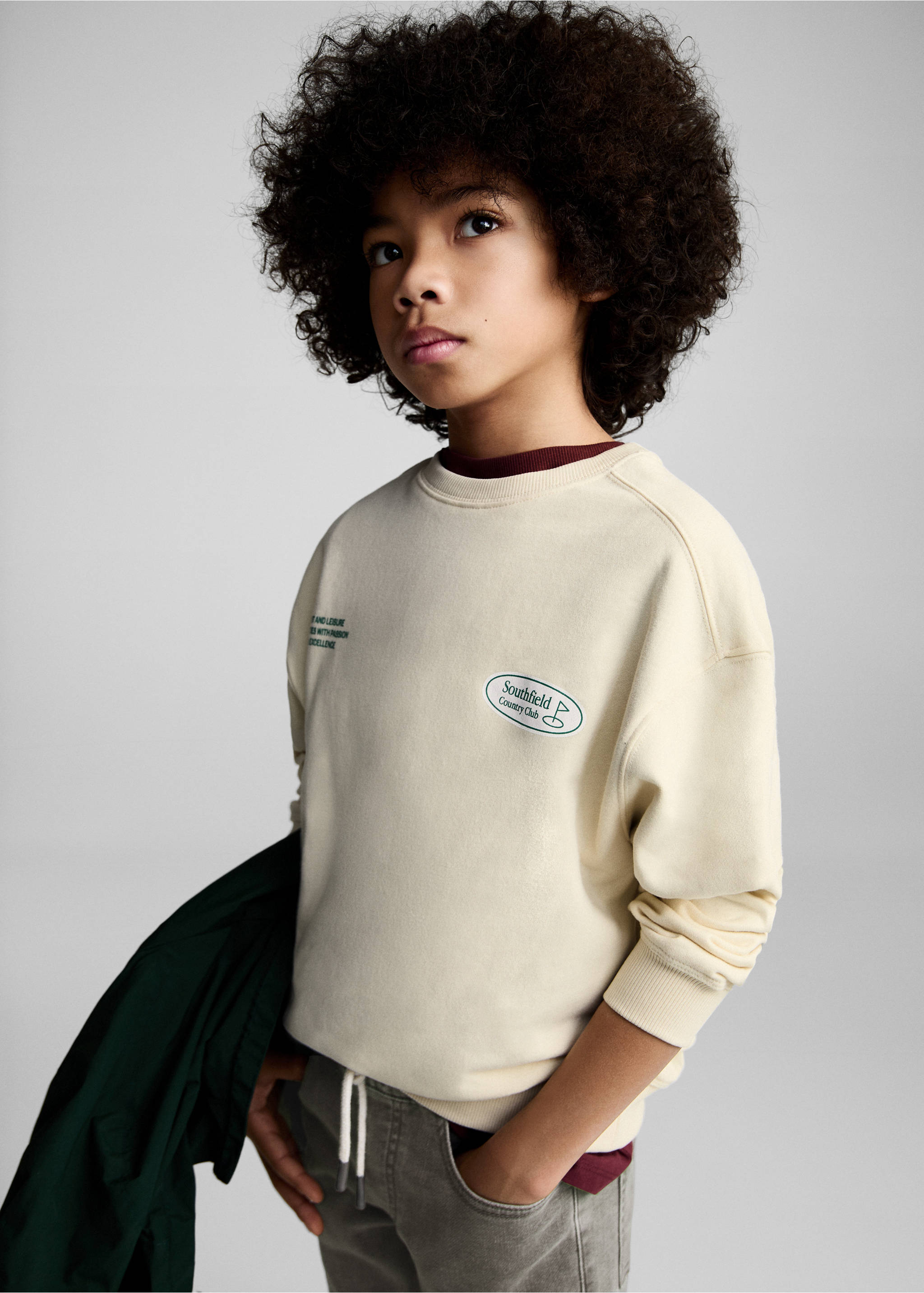 Jeans mit Tunnelzug - Mittlere Ansicht, Denim Grau. Ref: 87030622-00.