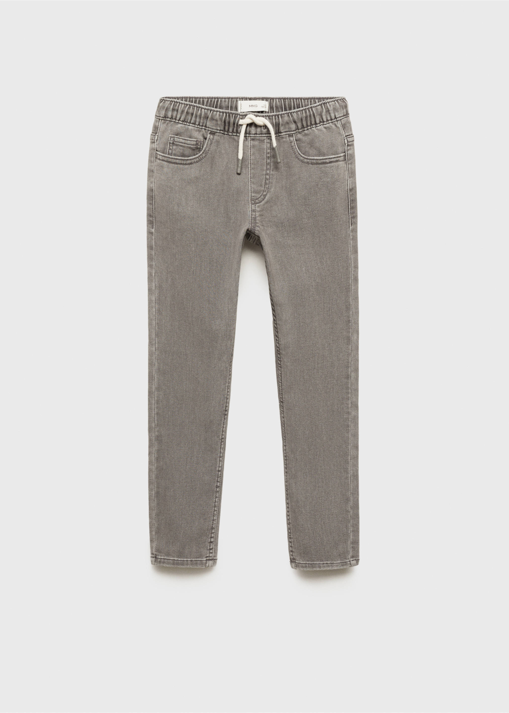 Drawstring waist jeans - Article without model, Denim Grey. Ref: 87030622-00.