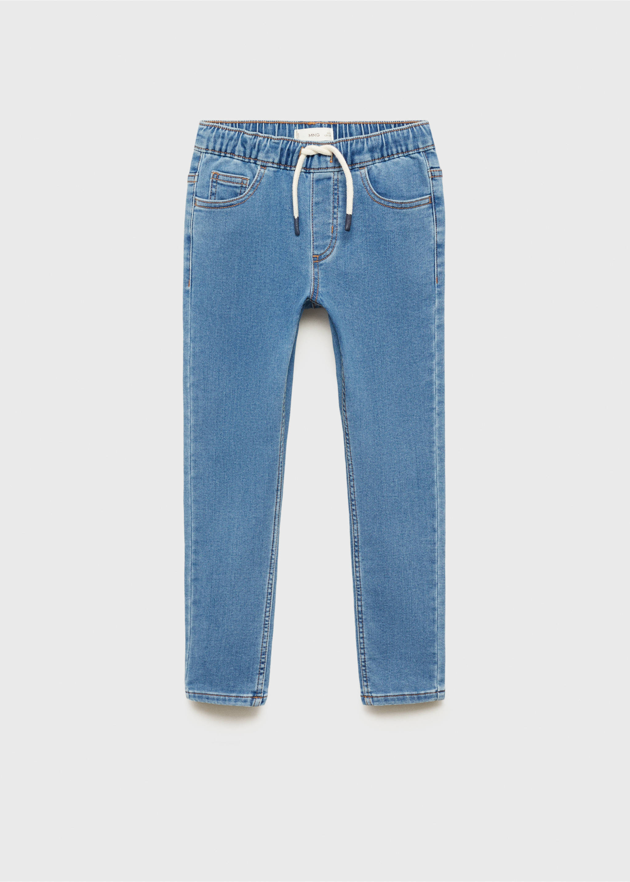 Jeans mit Tunnelzug - Artikel ohne Model, Mittelblau. Ref: 87030622-00.