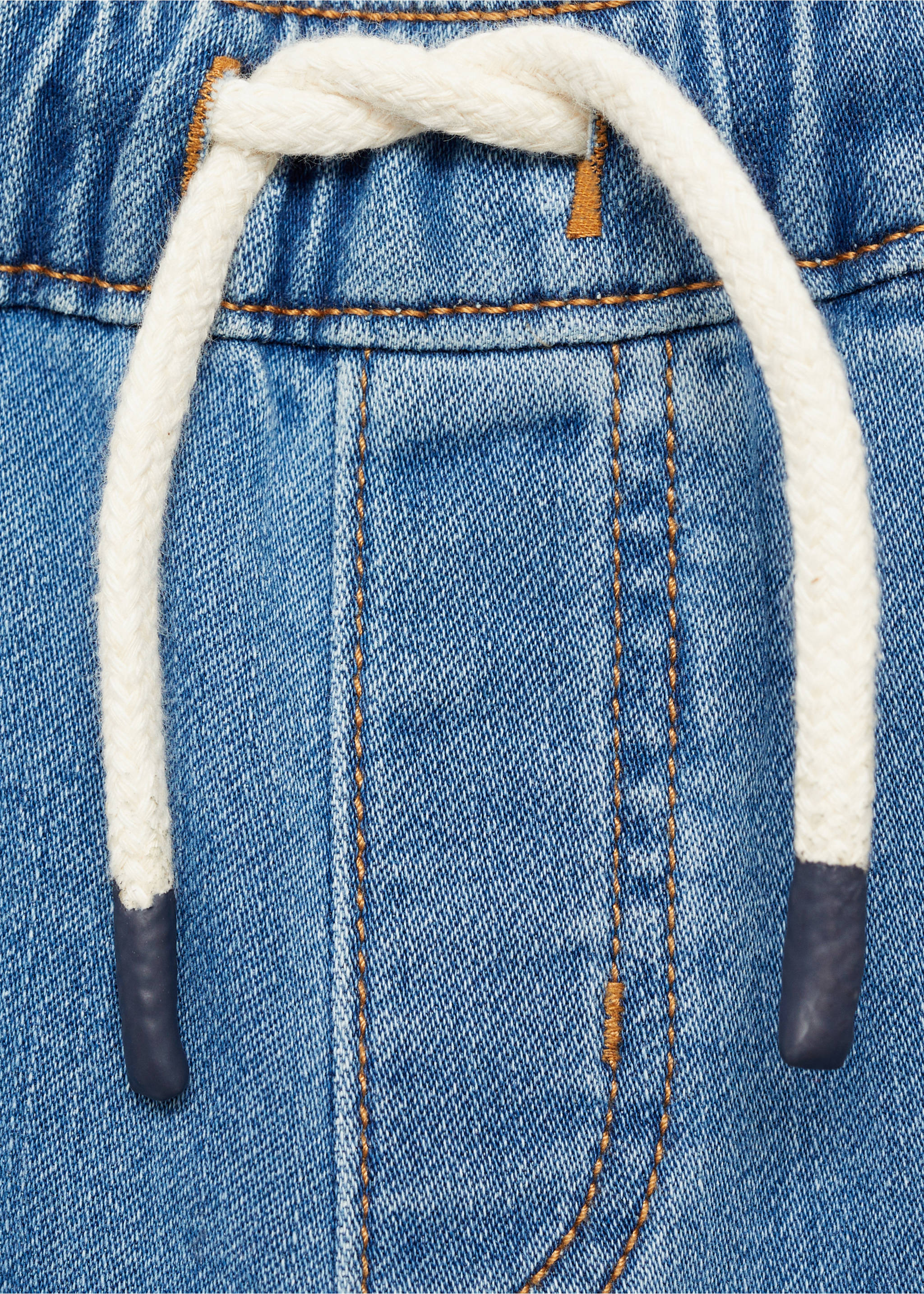 Jeans mit Tunnelzug - Detail des Artikels 0, Mittelblau. Ref: 87030622-00.