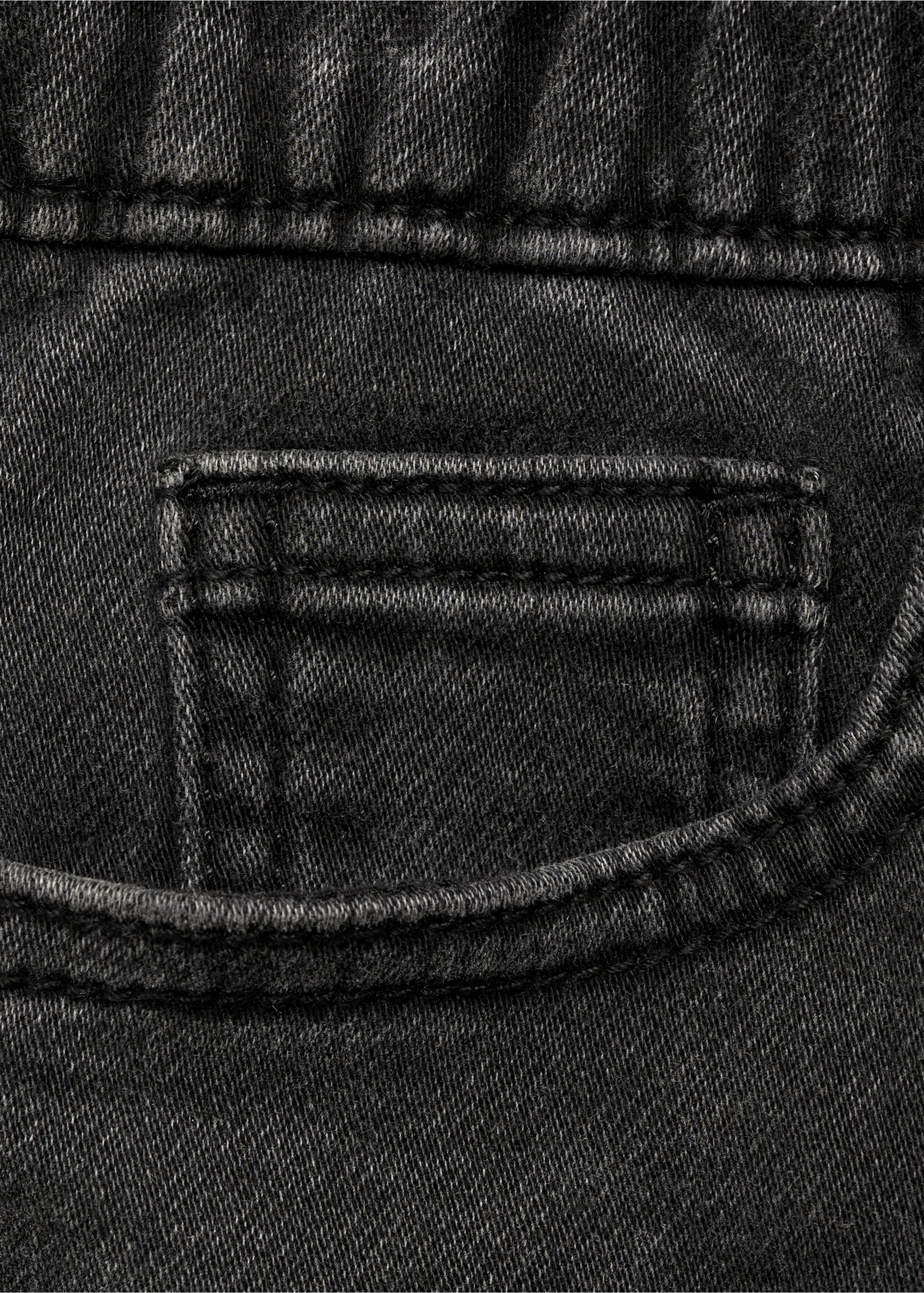 Jeans mit Tunnelzug - Detail des Artikels 8, Black denim. Ref: 87030622-00.