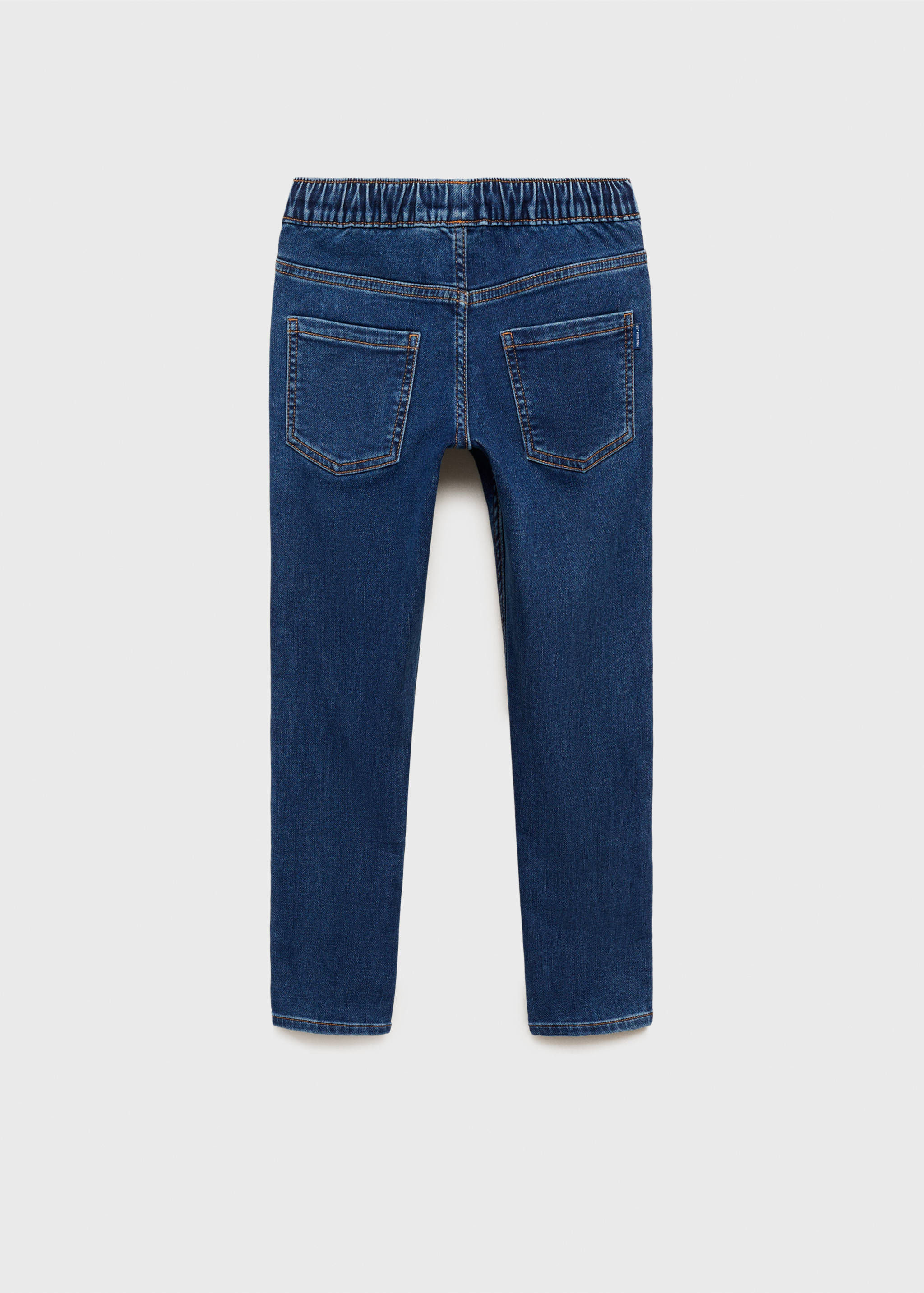 Jeans cintura elástica - Verso do artigo, Azul-escuro. Ref: 87030622-00.