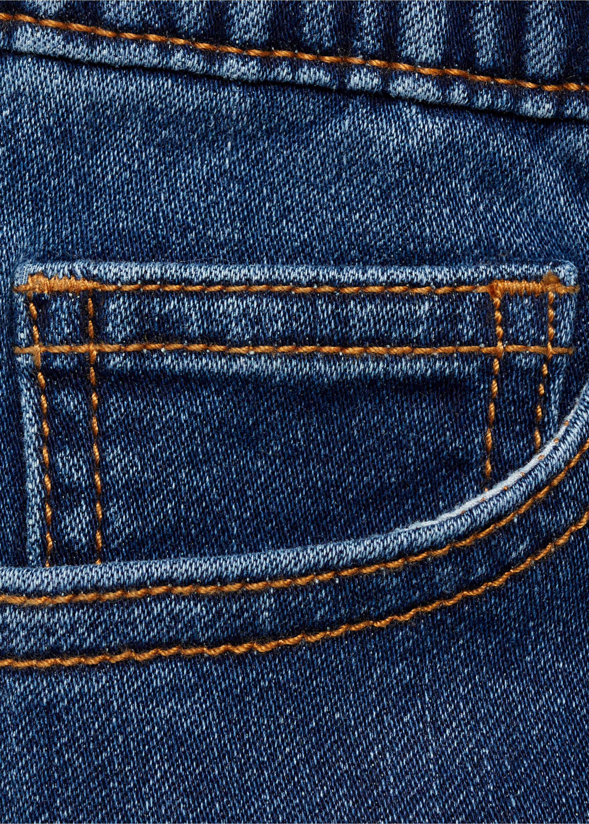 Jeans cintura elástica - Pormenor do artigo 0, Azul-escuro. Ref: 87030622-00.
