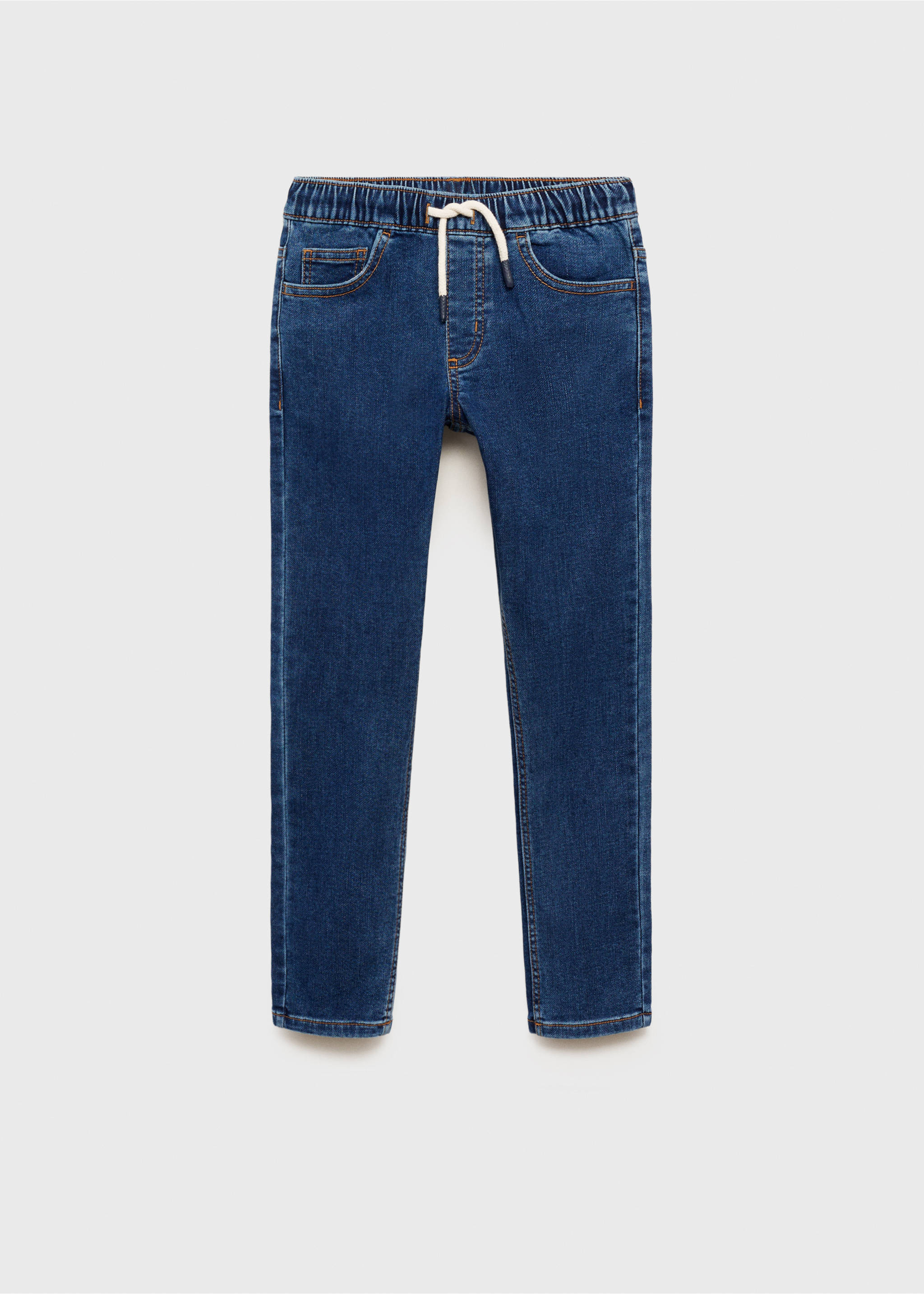 Jeans cintura elástica - Artigo sem modelo, Azul-escuro. Ref: 87030622-00.