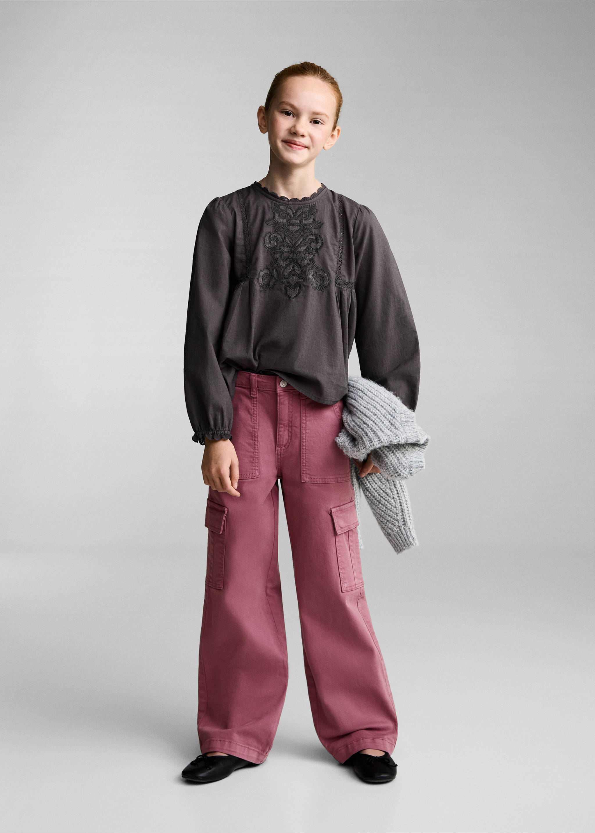 Cargo jeans - General plane, Maroon. Ref: 87030624-00.