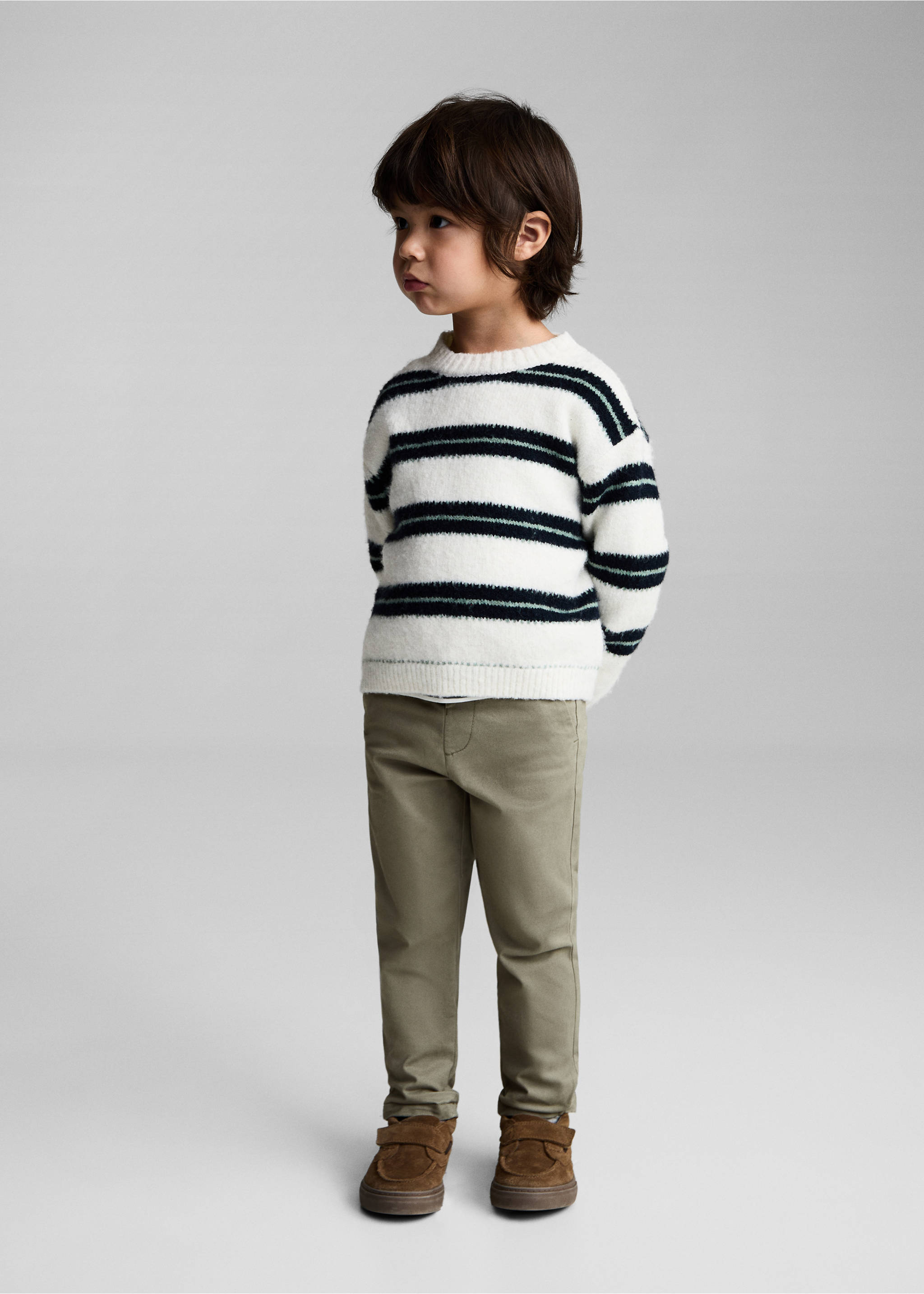 Chinohose aus Baumwolle - Allgemeine Ansicht, Khaki. Ref: 87030627-00.