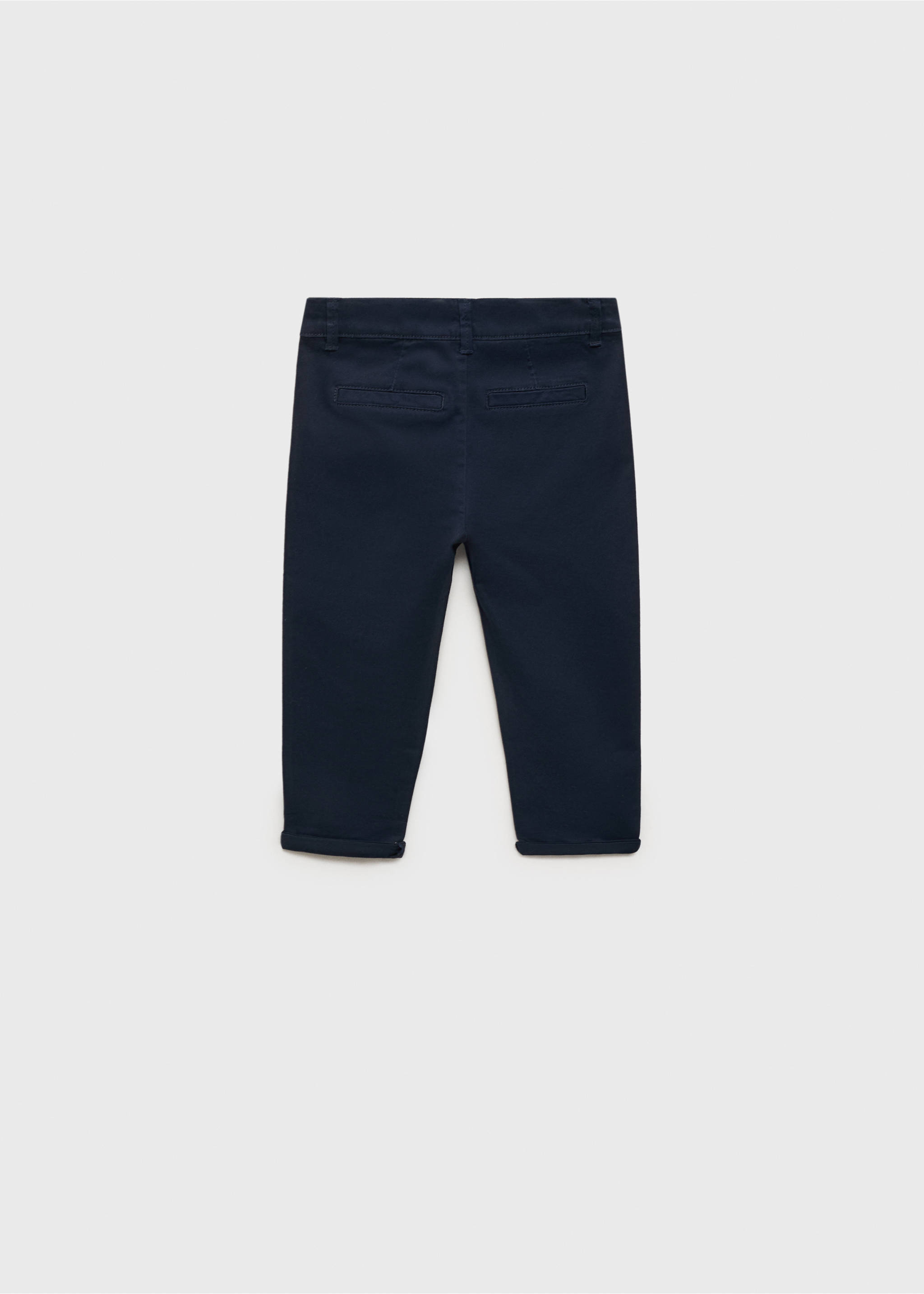 Bavlněné kalhoty chino - Zadní strana zboží, Námořnická modrá. Ref: 87030627-00.