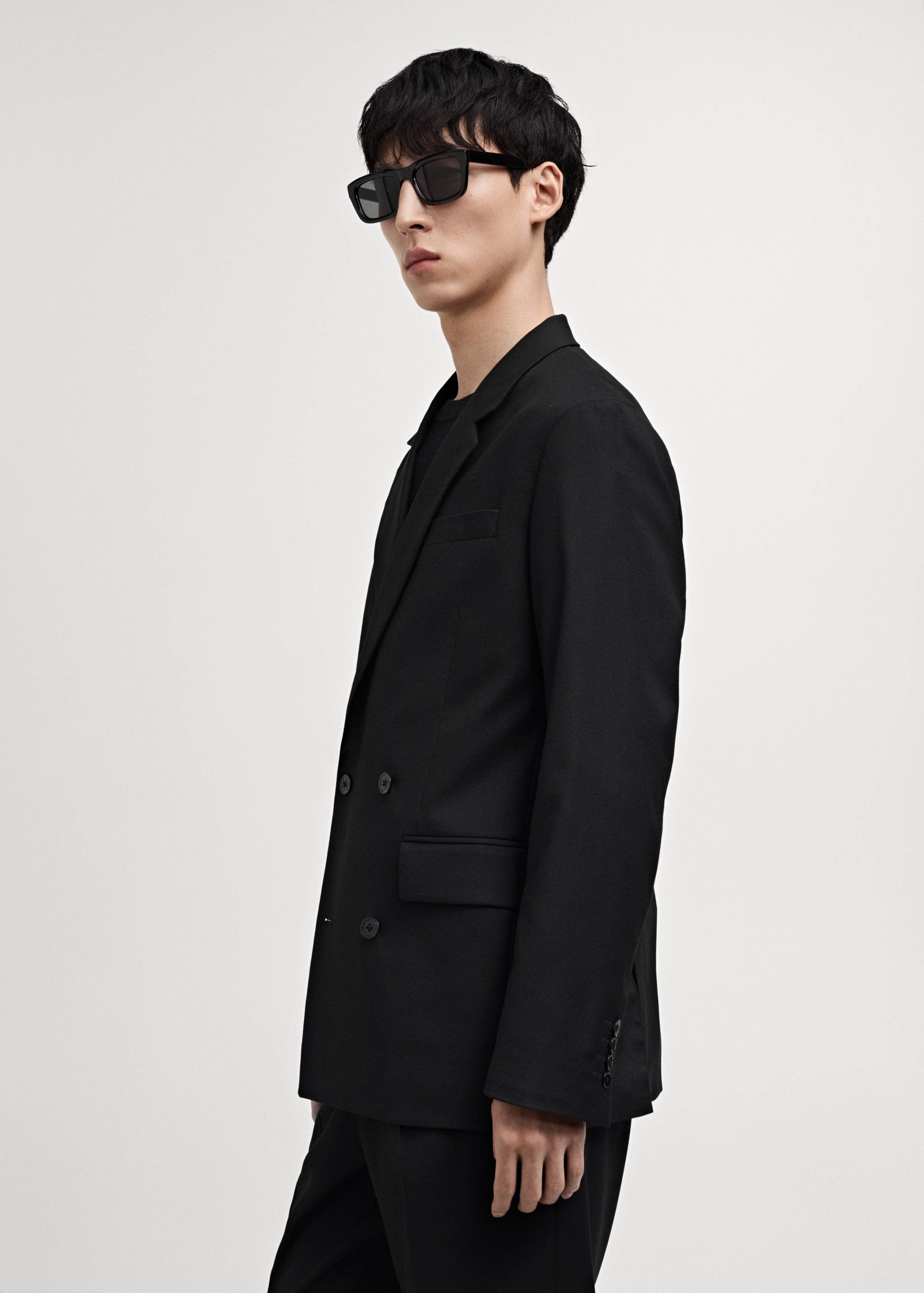 Boston regular-fit double-breasted suit jacket - Details of the article 2