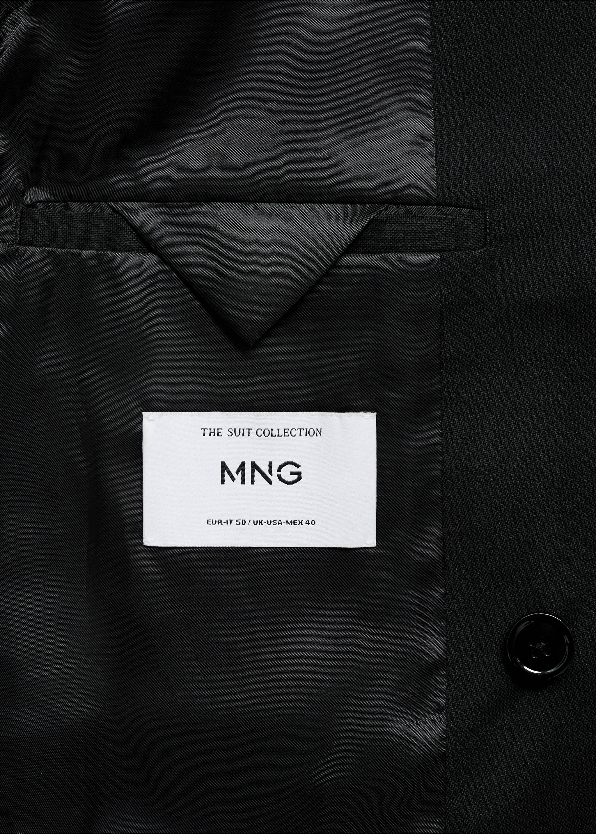 Boston regular-fit double-breasted suit jacket - Details of the article 0, Black. Ref: 87030629-00.