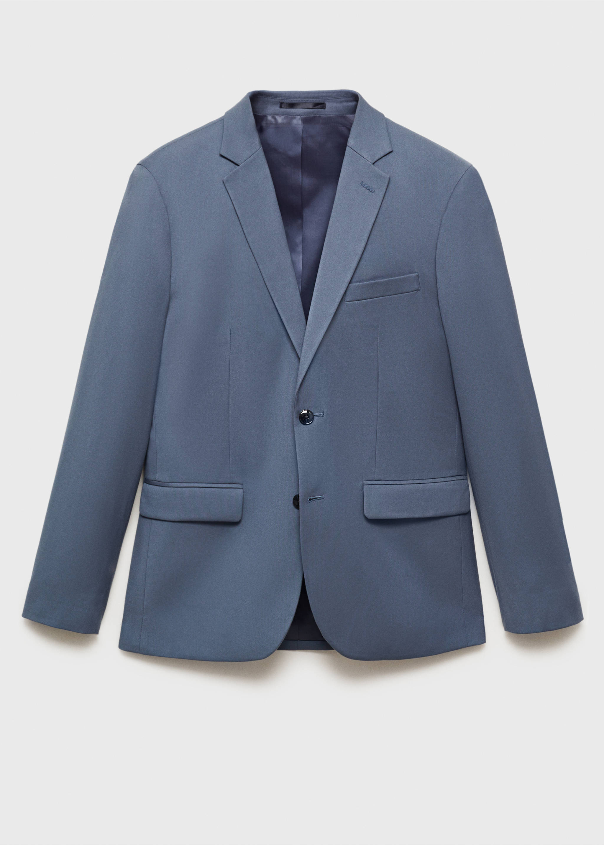 Super slim-fit suit jacket in stretch fabric - Article without model, Sky Blue. Ref: 87030630-00.