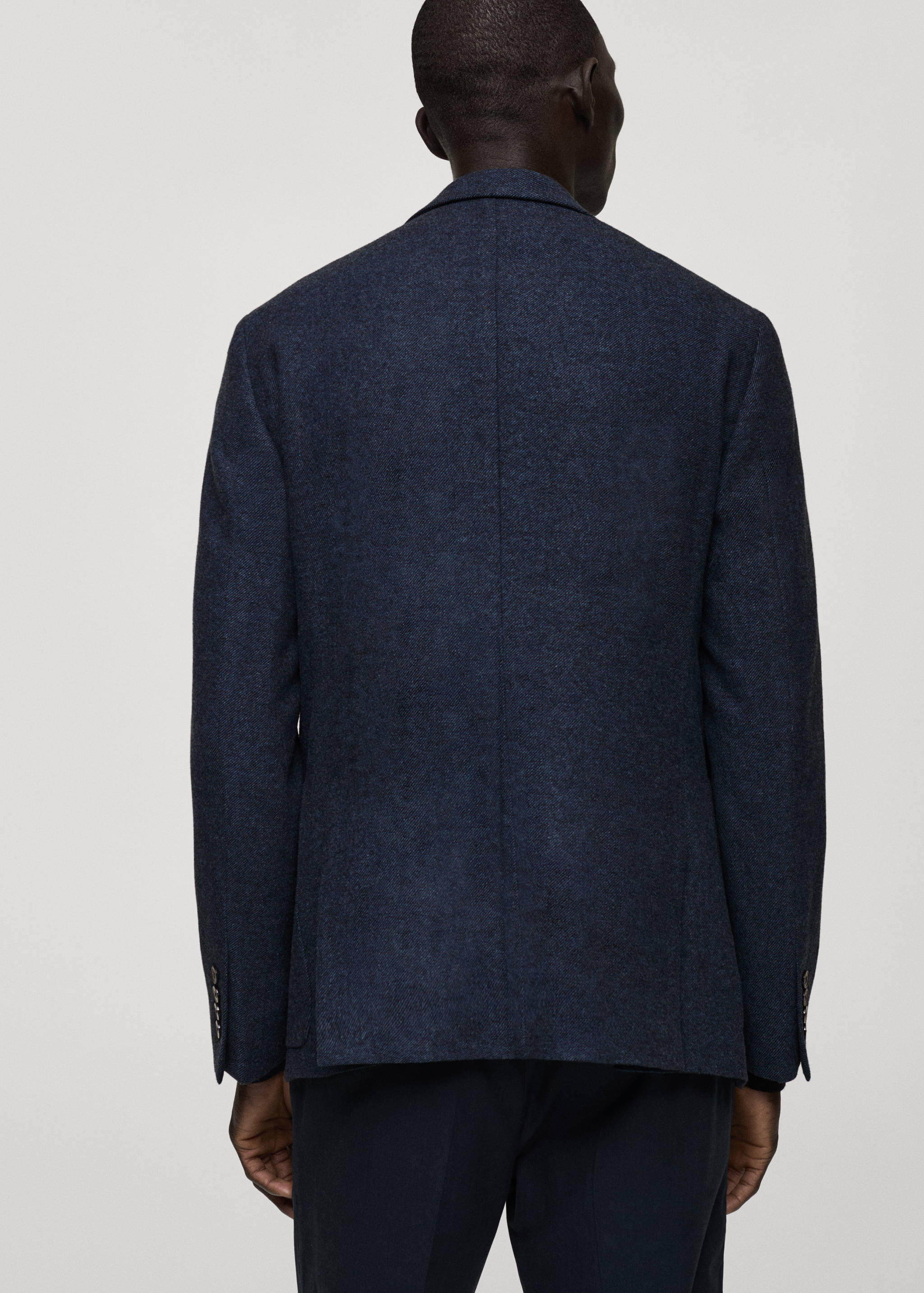 Slim fit wool blend blazer - Reverse of the article