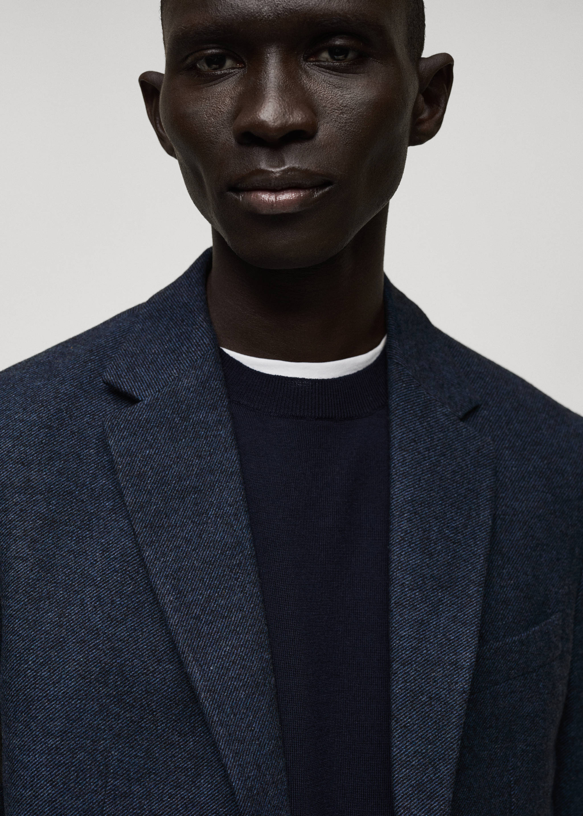 Slim fit wool blend blazer - Details of the article 1