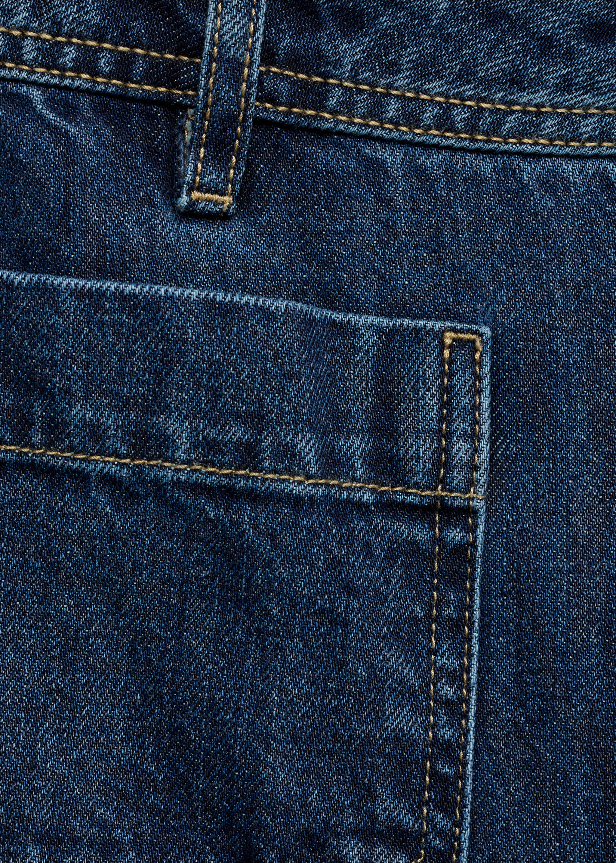 Wide leg jeans with pockets - Details of the article 8, Dark Blue. Ref: 87030636-00.