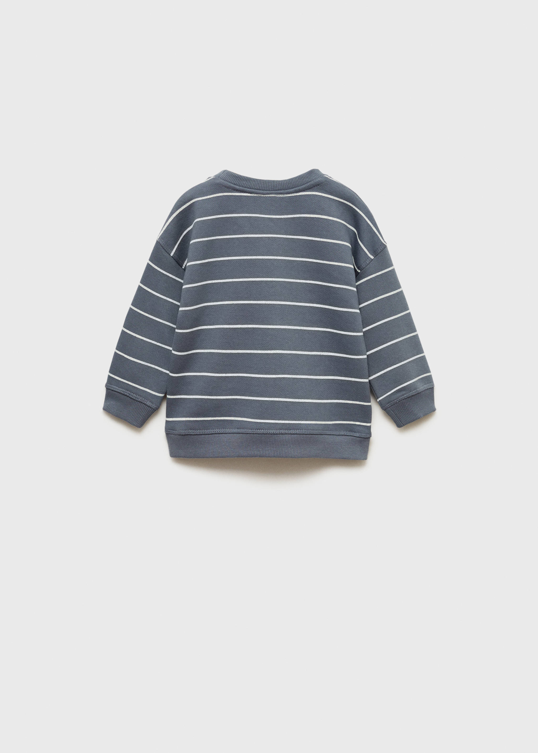 Sweat-shirt coton rayures - Verso de l’article