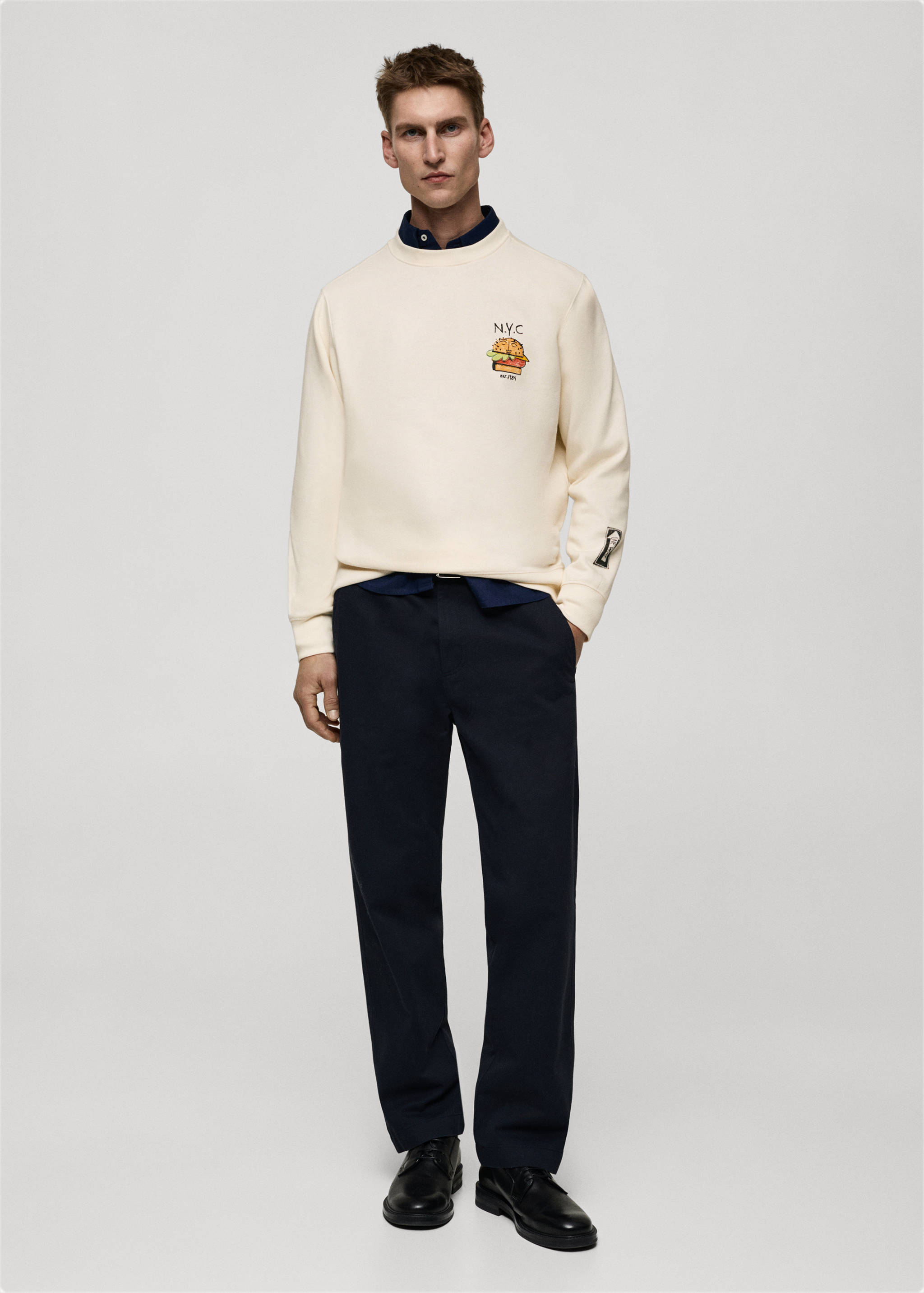 Graphic-print cotton sweatshirt - General plane