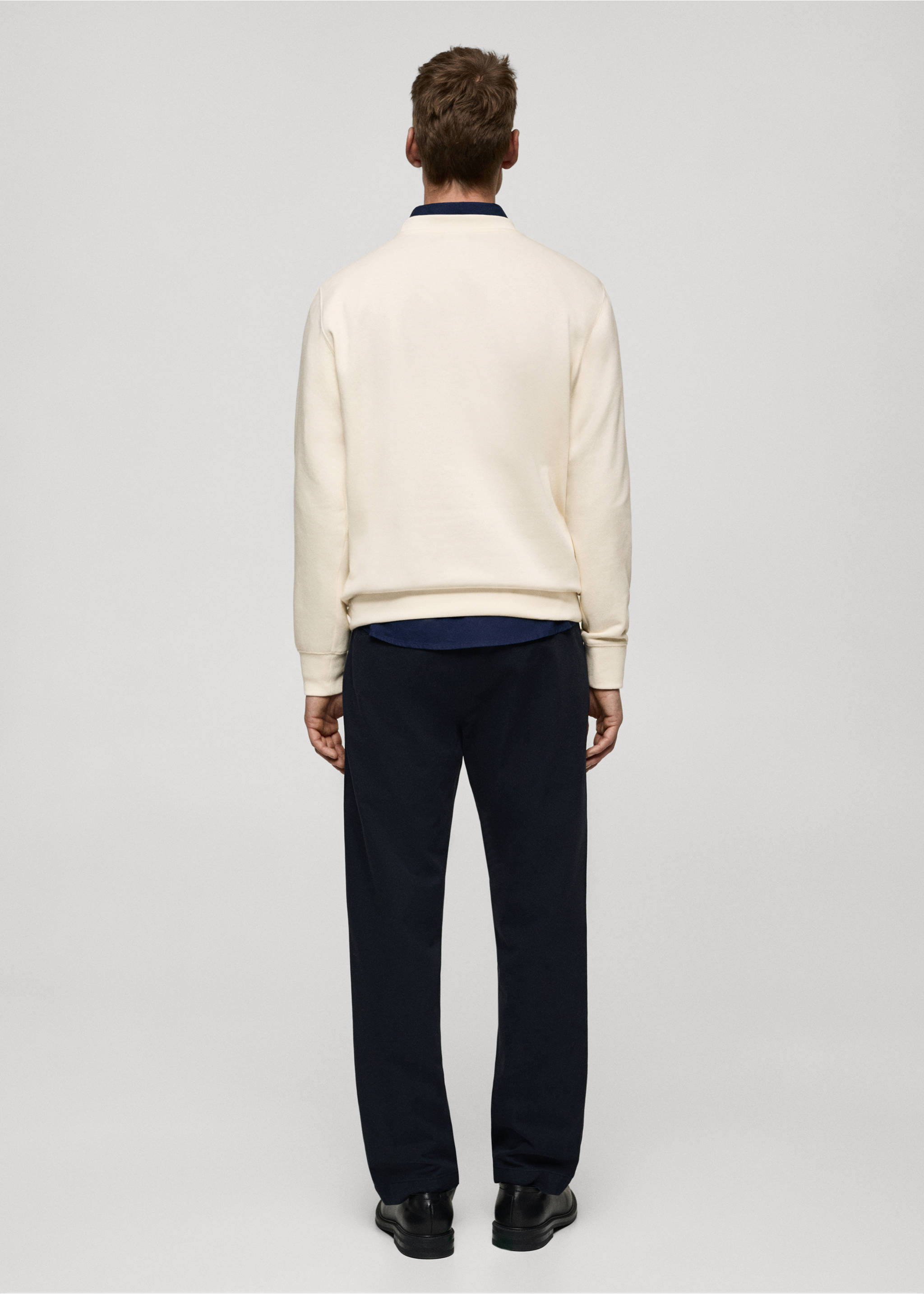 Graphic-print cotton sweatshirt - Reverse of the article, Ecru. Ref: 87030638-00.