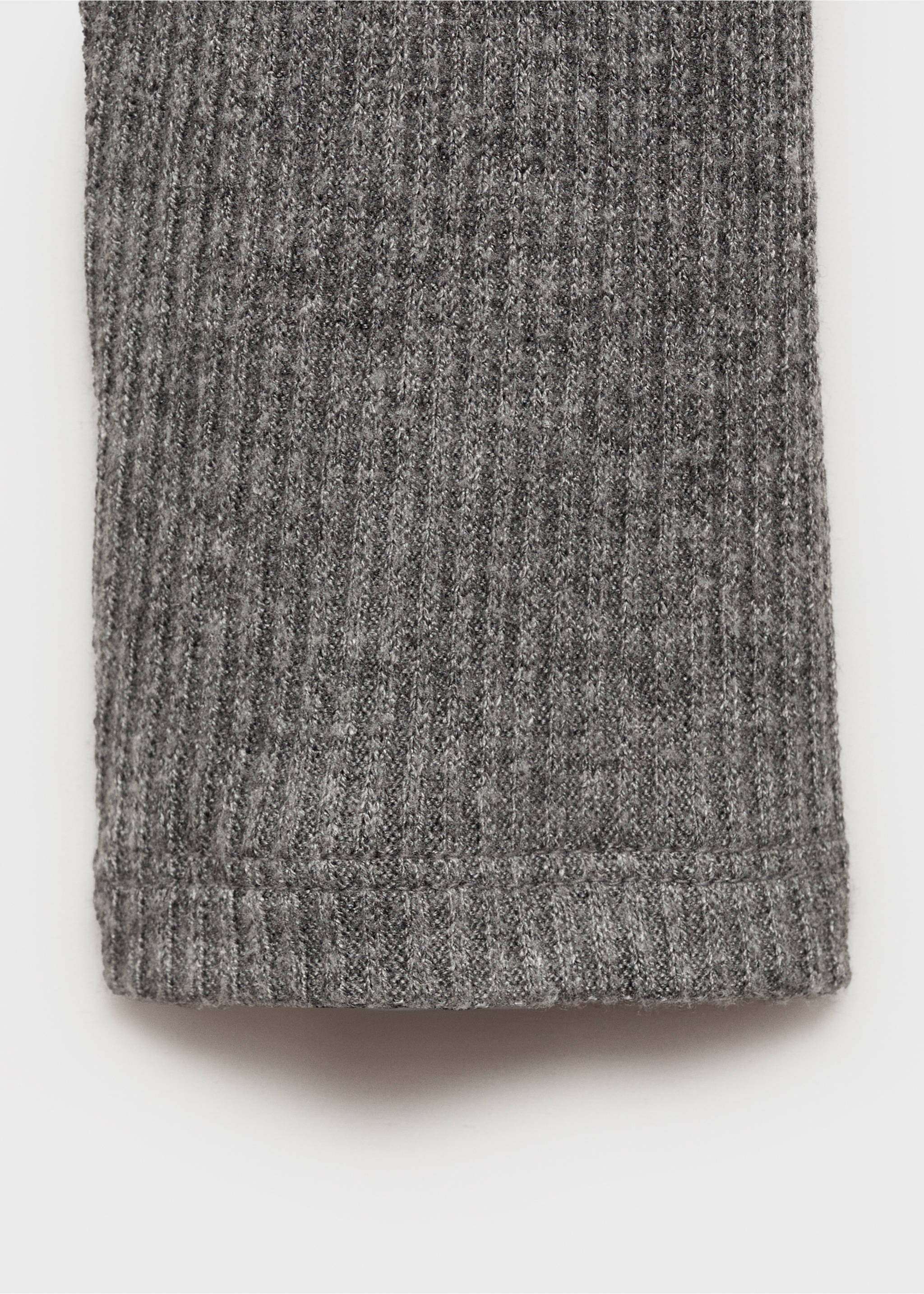 Turtle neck ribbed t-shirt - Details of the article 0, Grey. Ref: 87030639-00.
