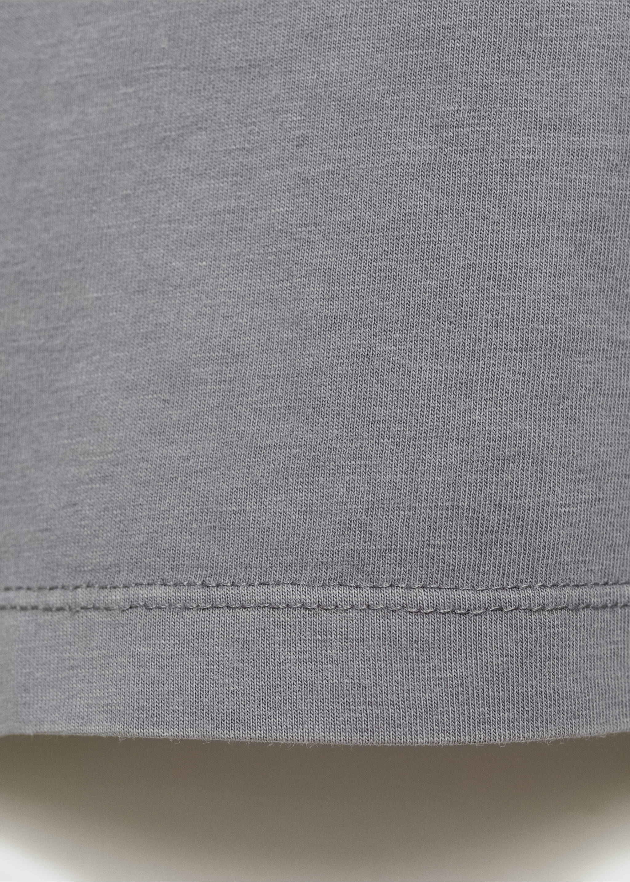 Washed-effect cotton t-shirt - Details of the article 0, Charcoal. Ref: 87030643-00.