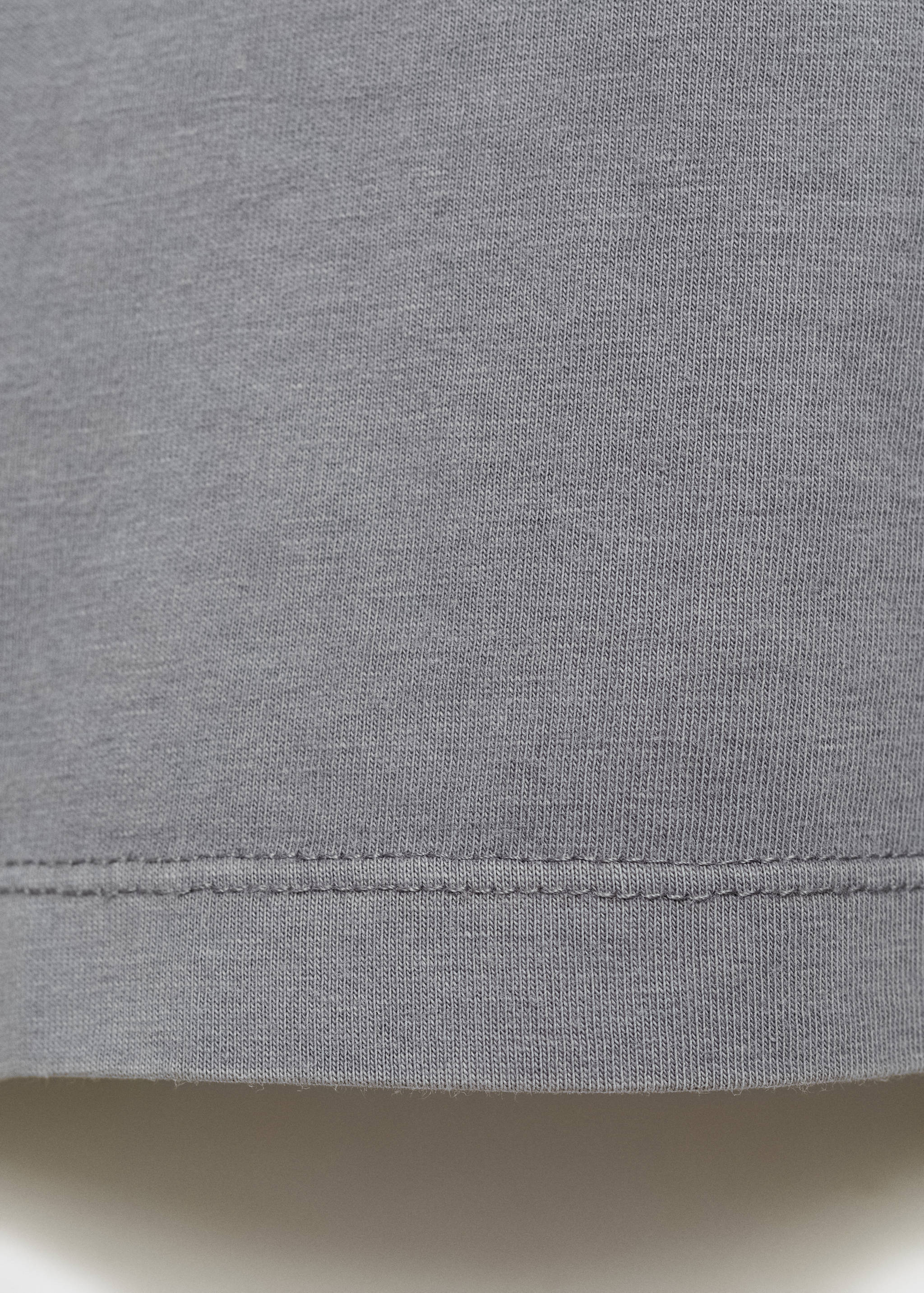 Washed-effect cotton t-shirt - Details of the article 0