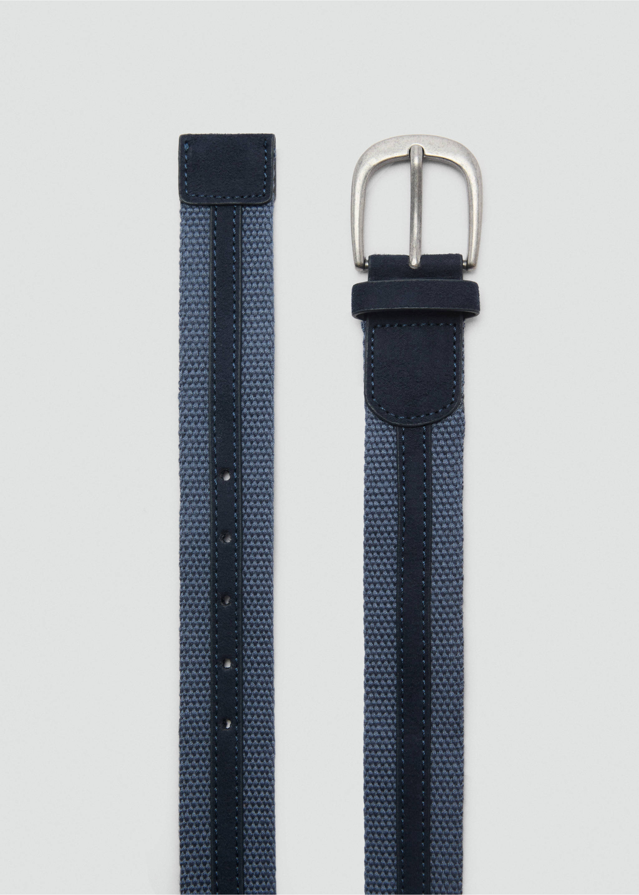 Braided trim belt - Details of the article 1, Dark Navy. Ref: 87030645-00.