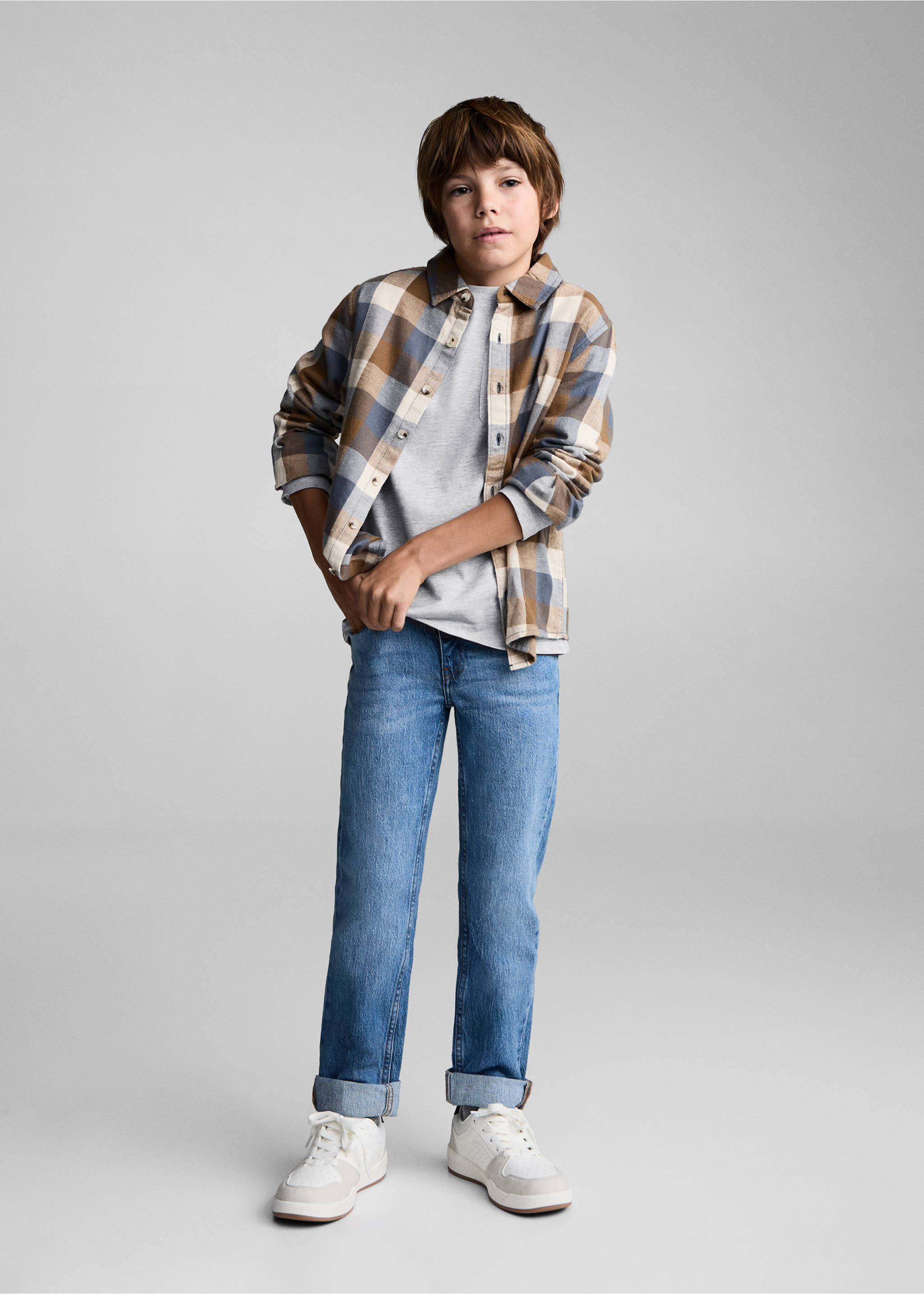 Basic T-shirt - General plane, Medium Heather Grey. Ref: 87030649-00.