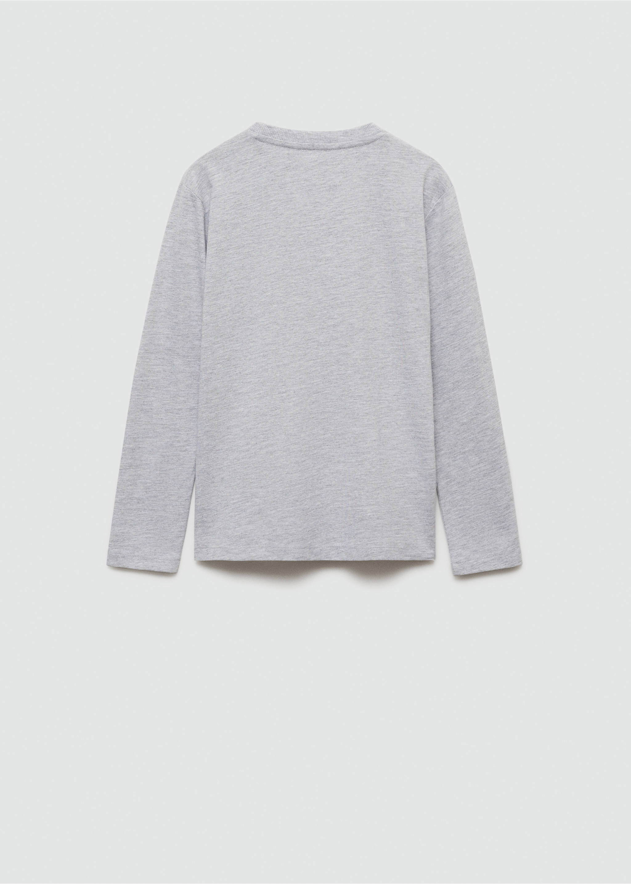 Basic T-shirt - Details of the article 8, Medium Heather Grey. Ref: 87030649-00.