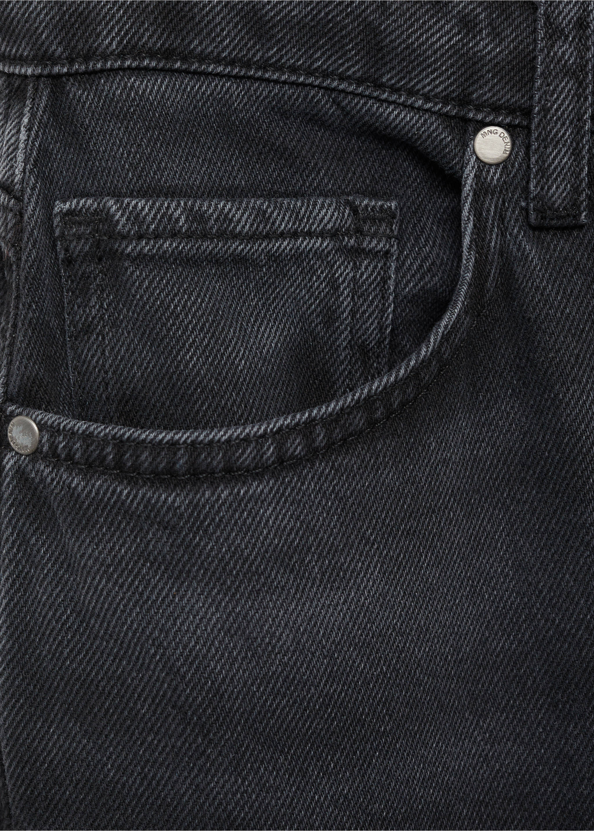 High-waisted wideleg jeans - Details of the article 0, Open Grey. Ref: 87030651-00.