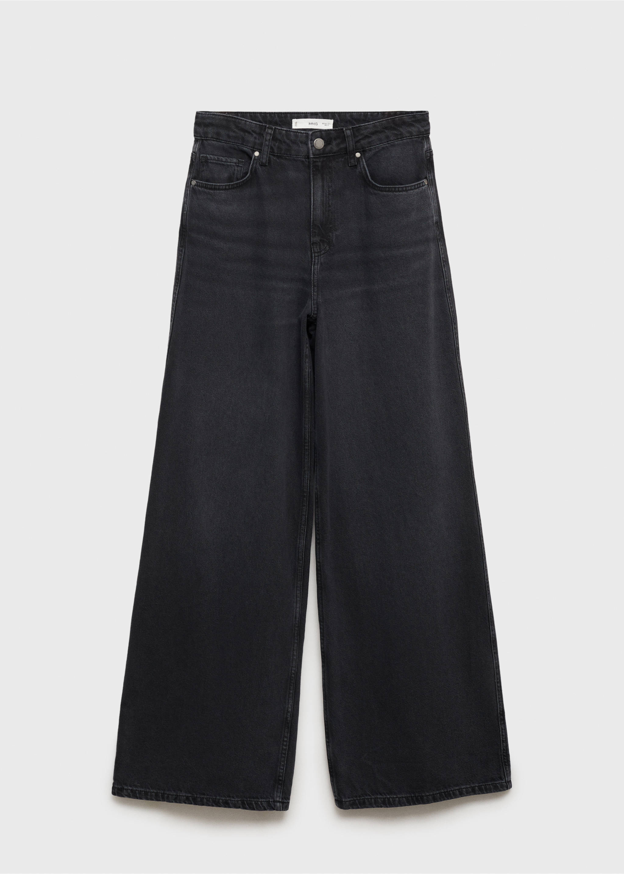 High-waisted wideleg jeans - Article without model, Open Grey. Ref: 87030651-00.