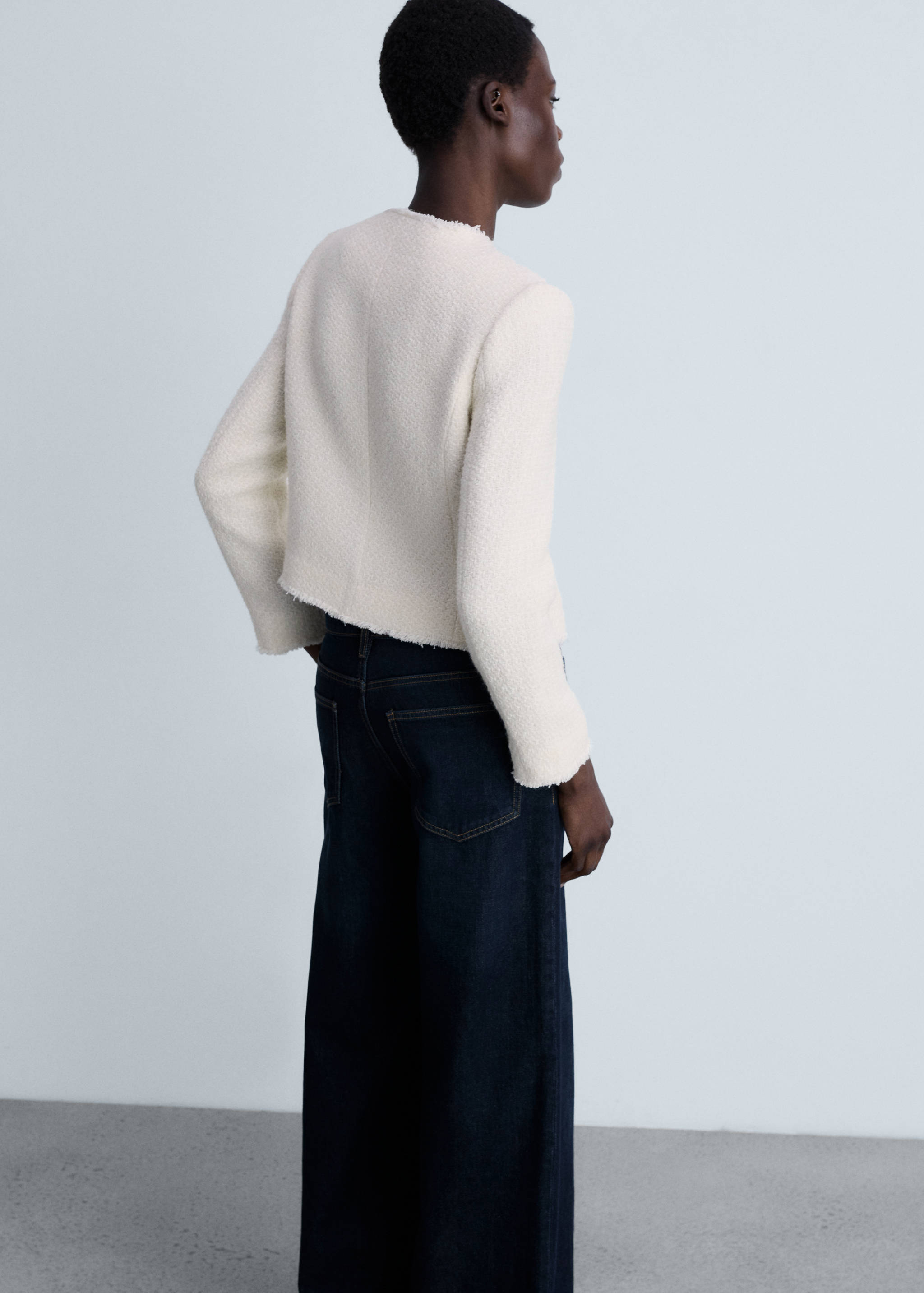 Tweed jacket with jewel buttons - Reverse of the article