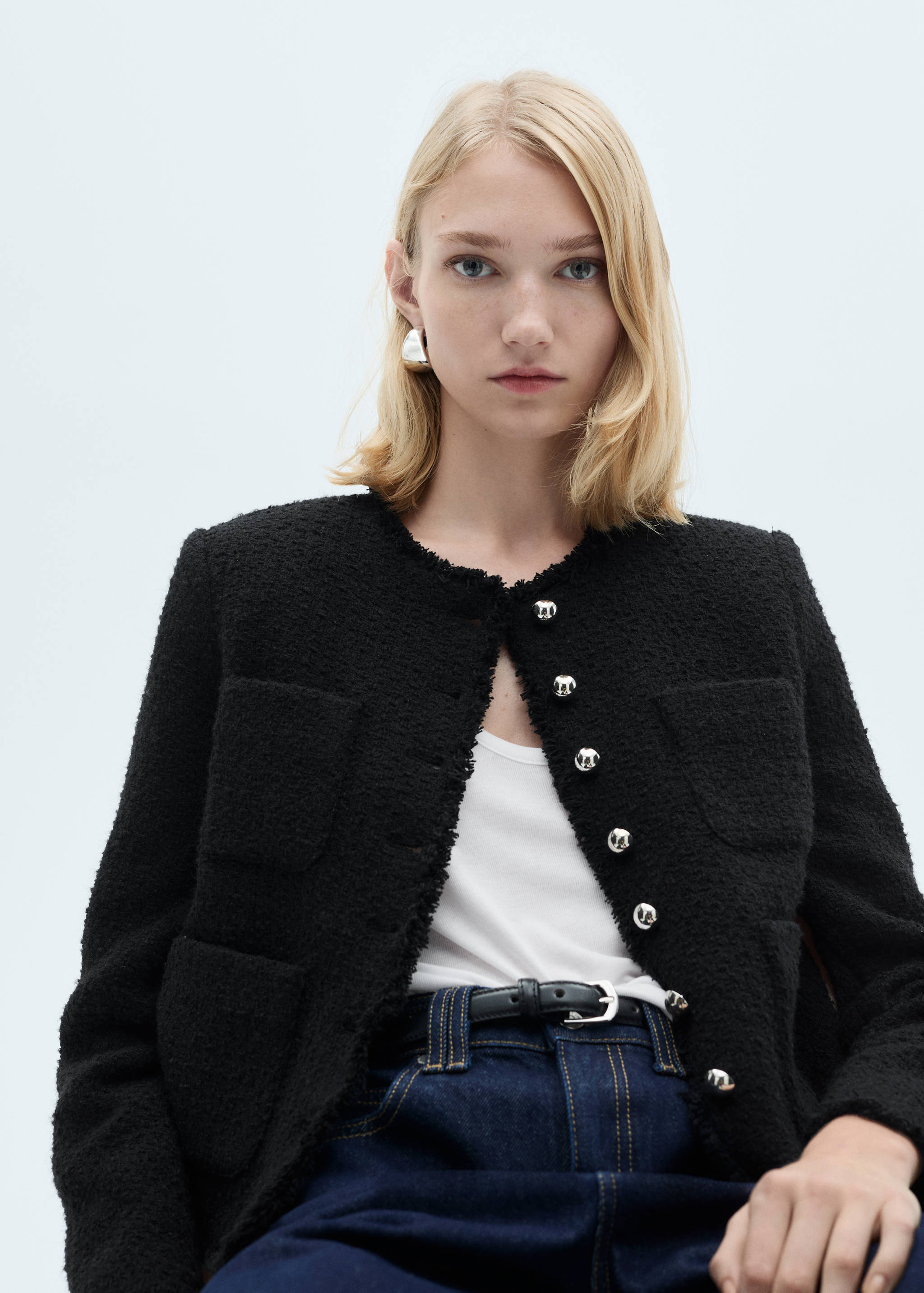 Tweed jacket with jewel buttons - Details of the article 2