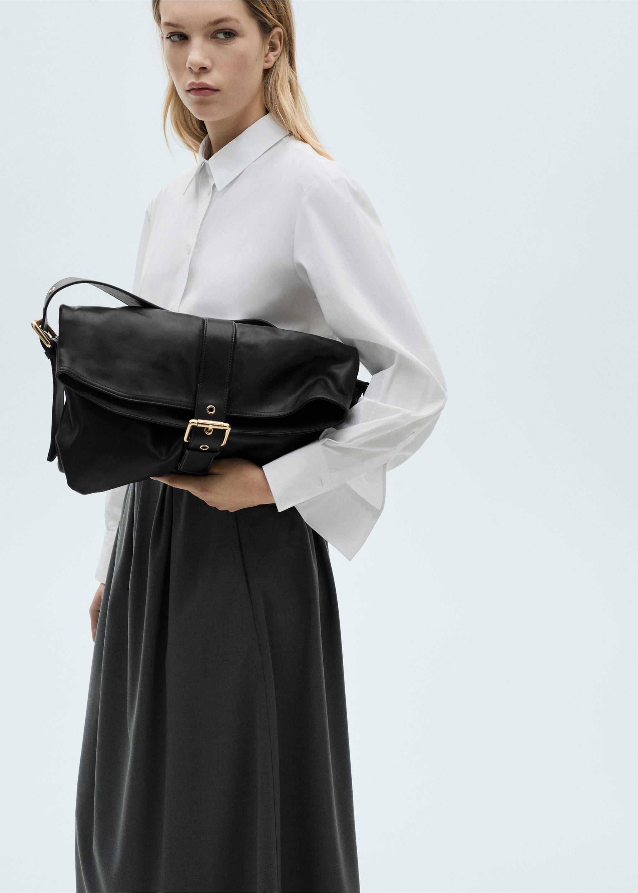 Jupe évasée plissée - Détail de l'article 1, Gris. Ref: 87030654-00.