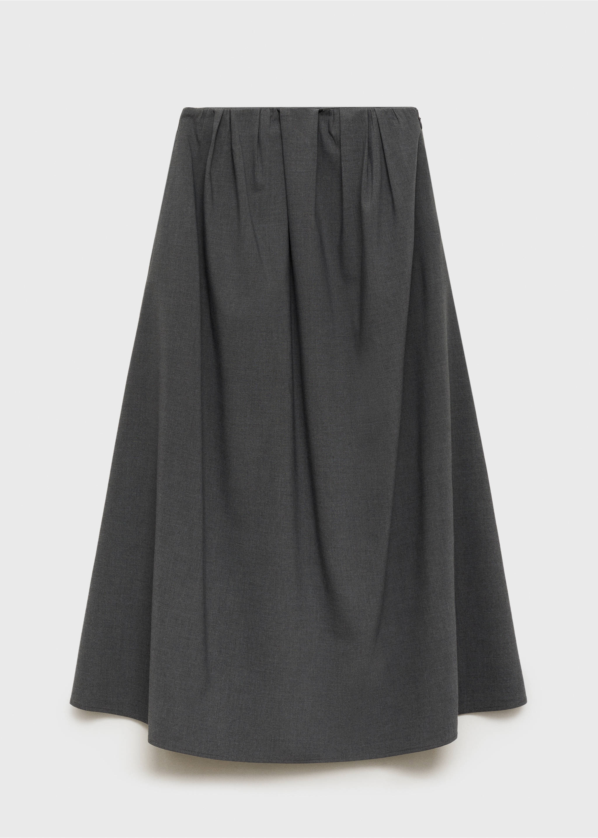 A-line pleated skirt - Article without model, Grey. Ref: 87030654-00.