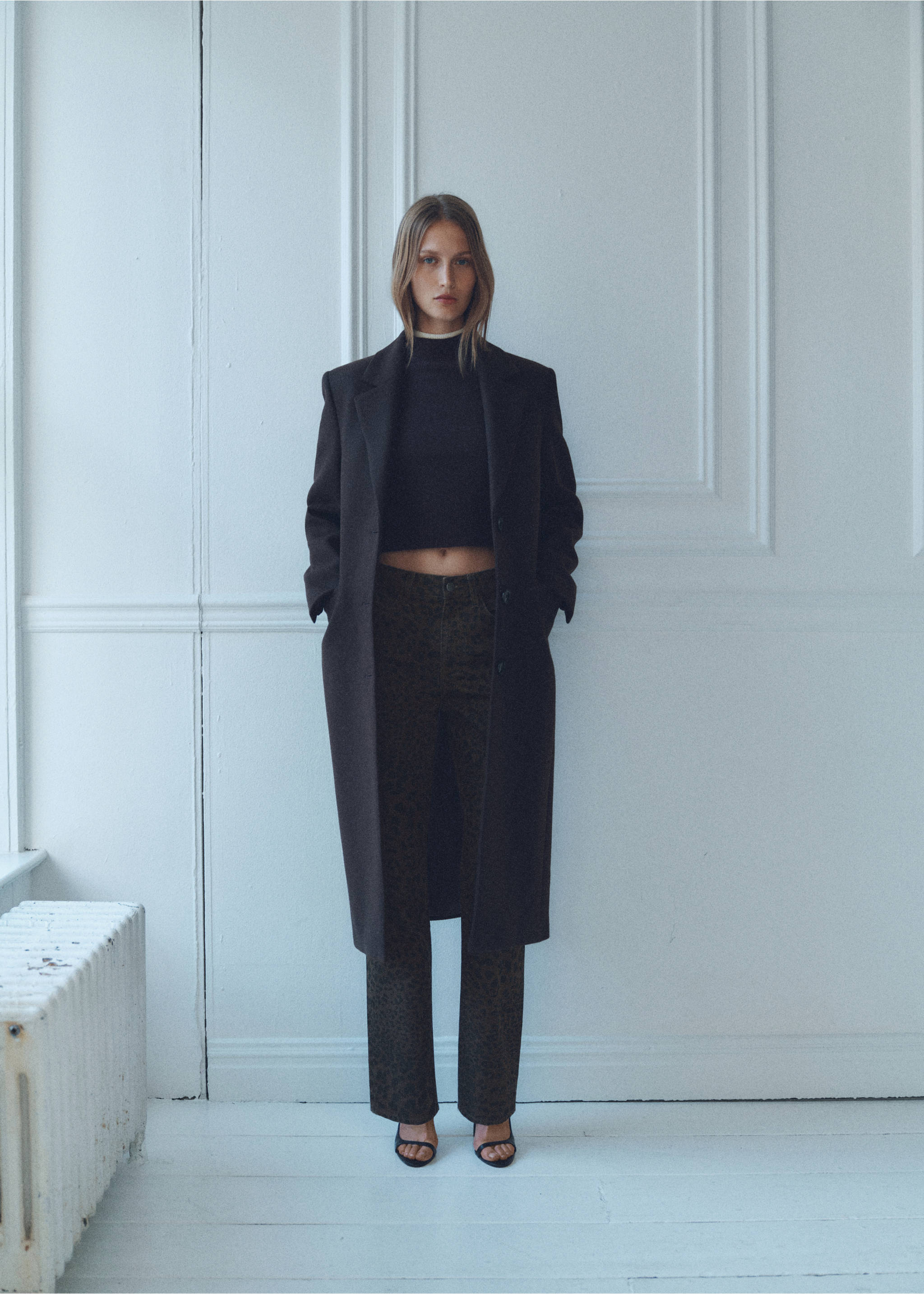 Leopard-print straight jeans - General plane, Chocolate. Ref: 87030655-00.