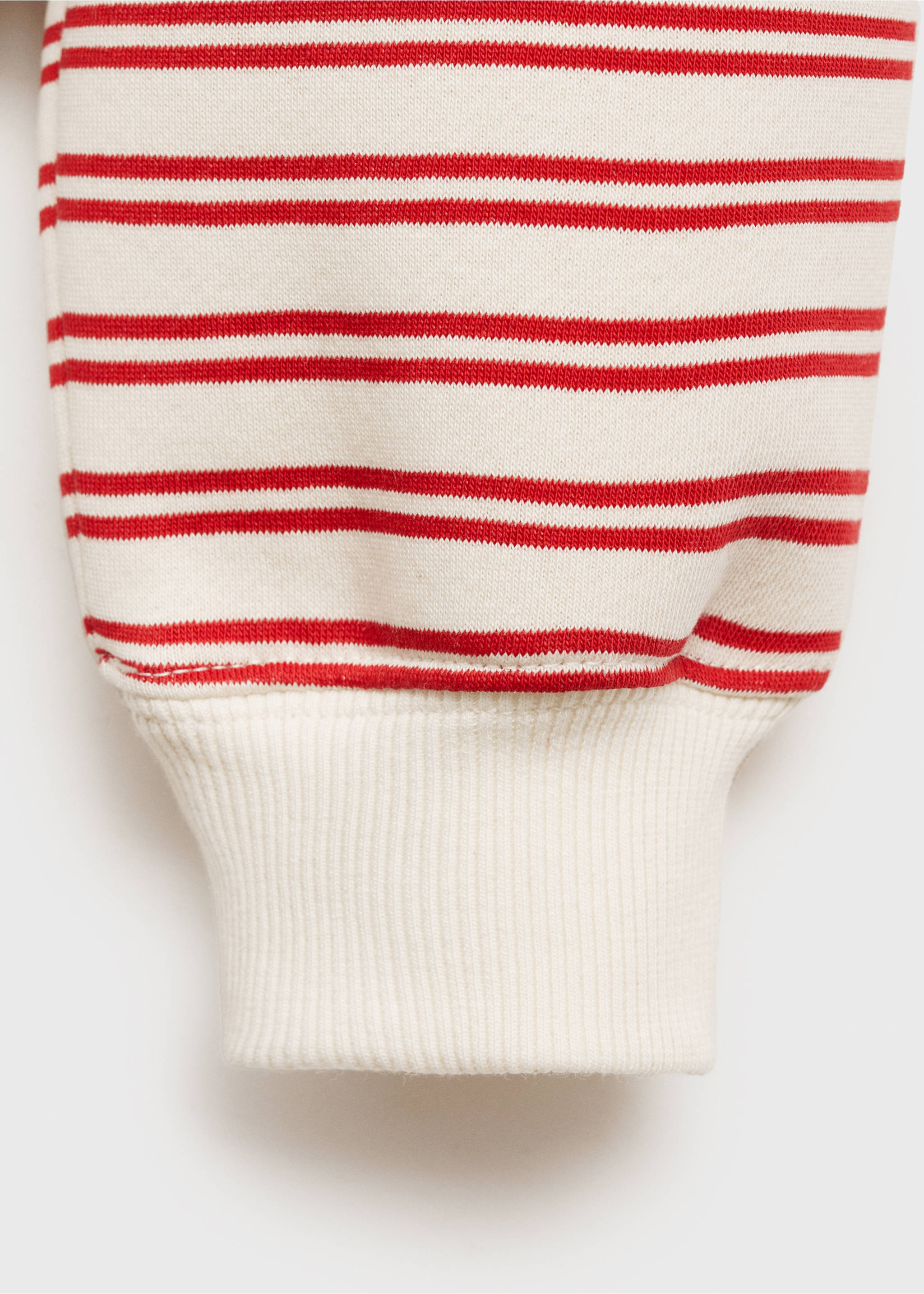 Gestreepte hoodie - Detail van het artikel 0, Rood. Ref: 87030656-00.