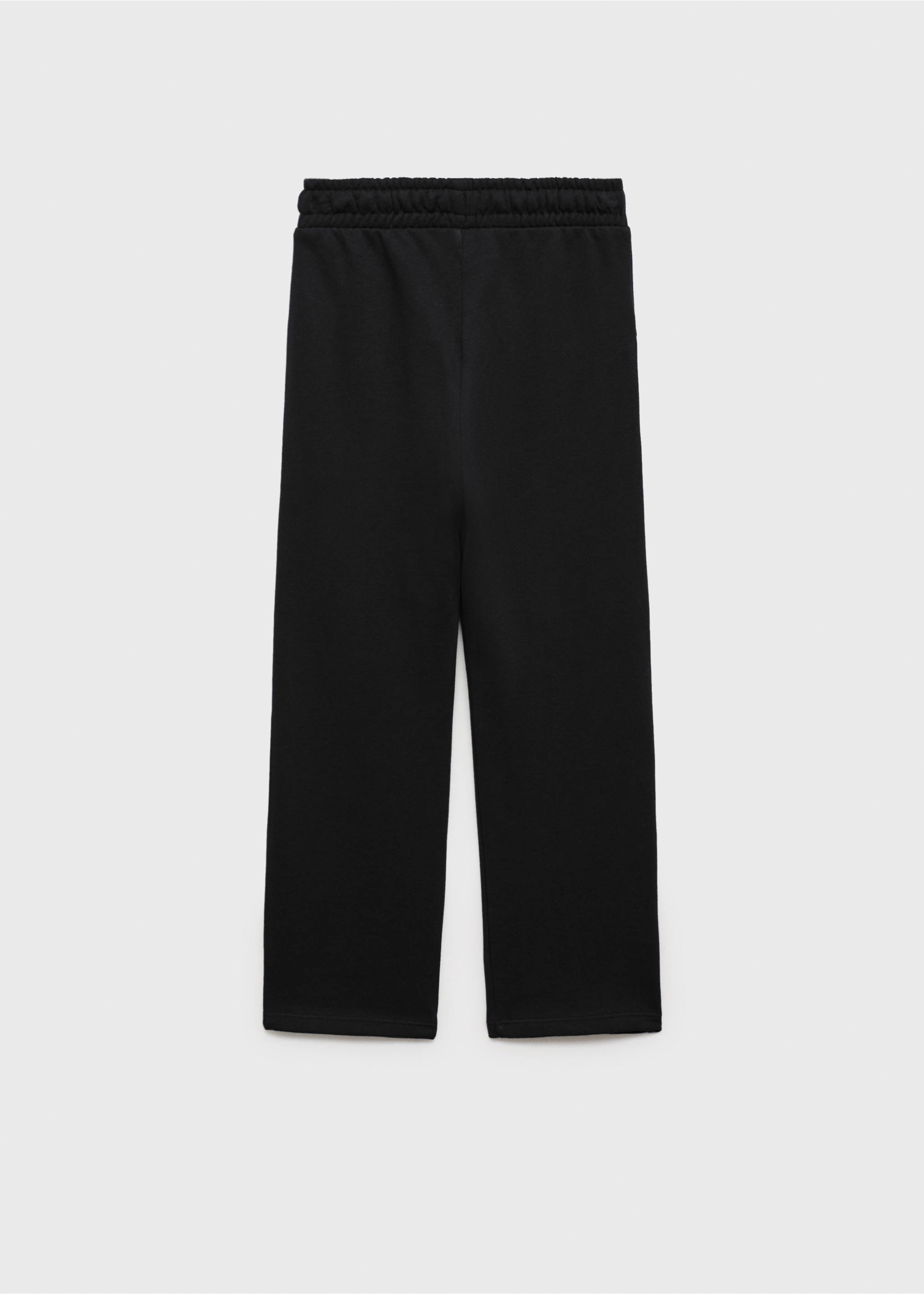 Cotton jogger-style trousers - Reverse of the article, Black. Ref: 87031046-00.