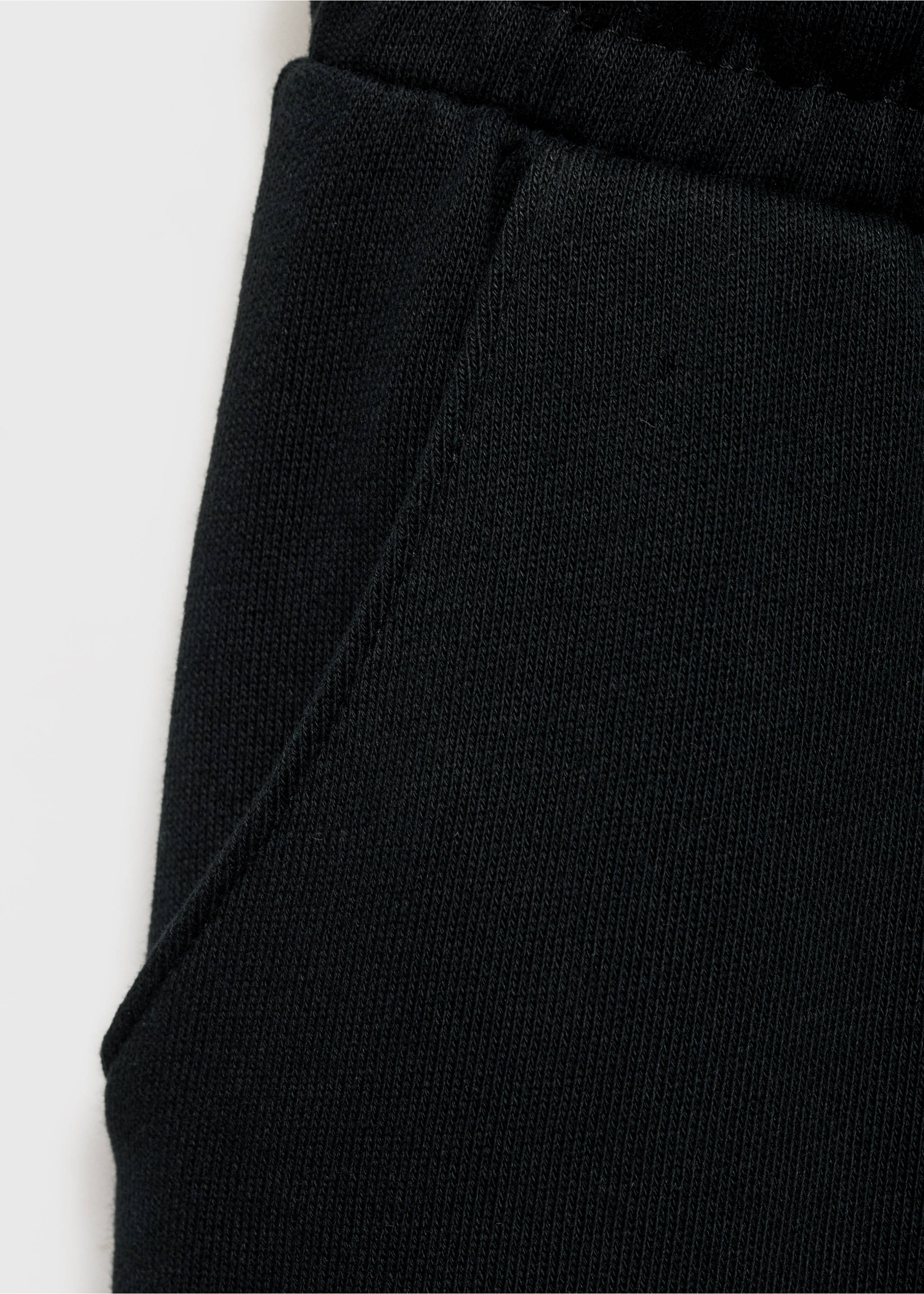 Cotton jogger-style trousers - Details of the article 0, Black. Ref: 87031046-00.