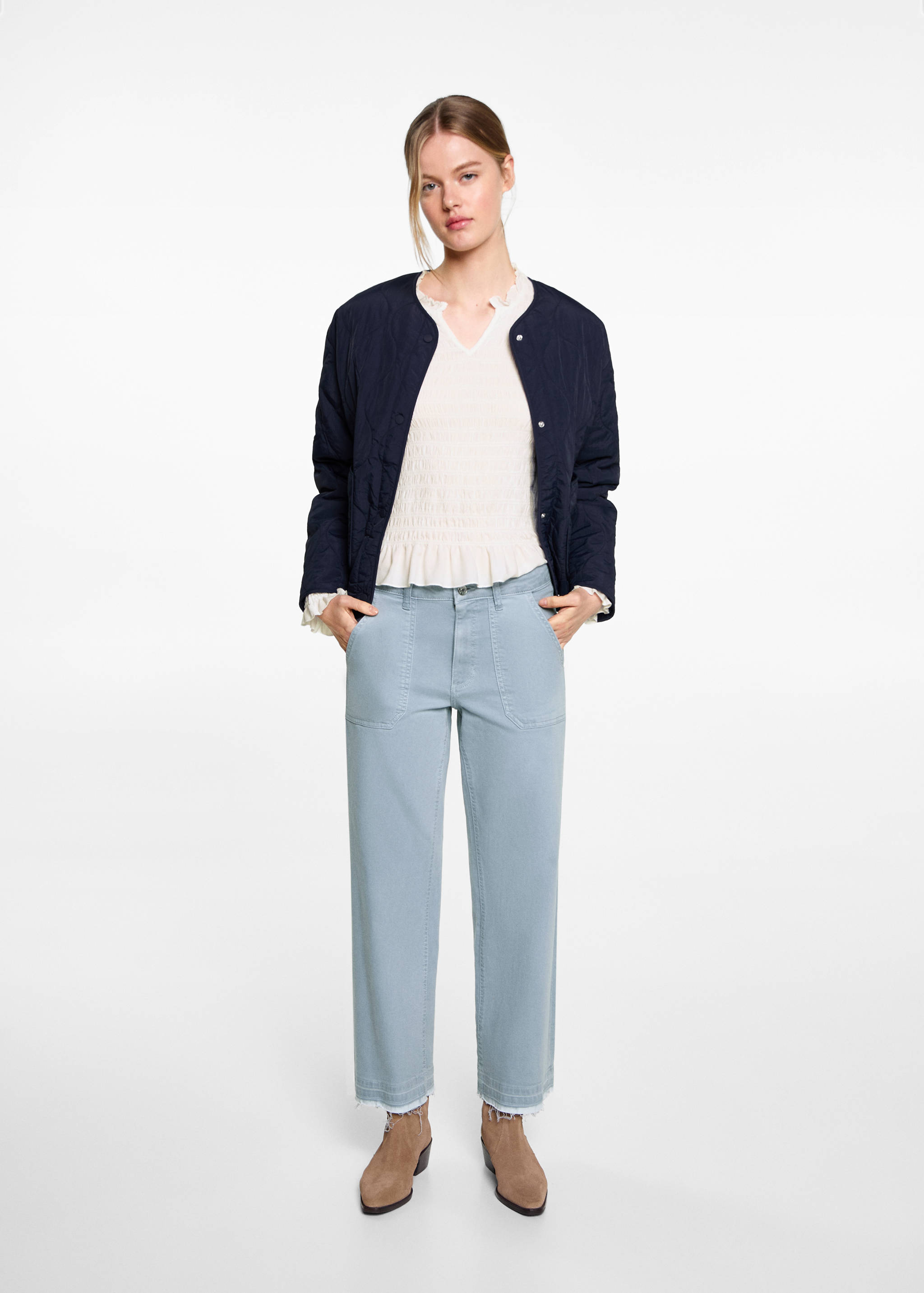 Culotte jeans with pockets - General plane