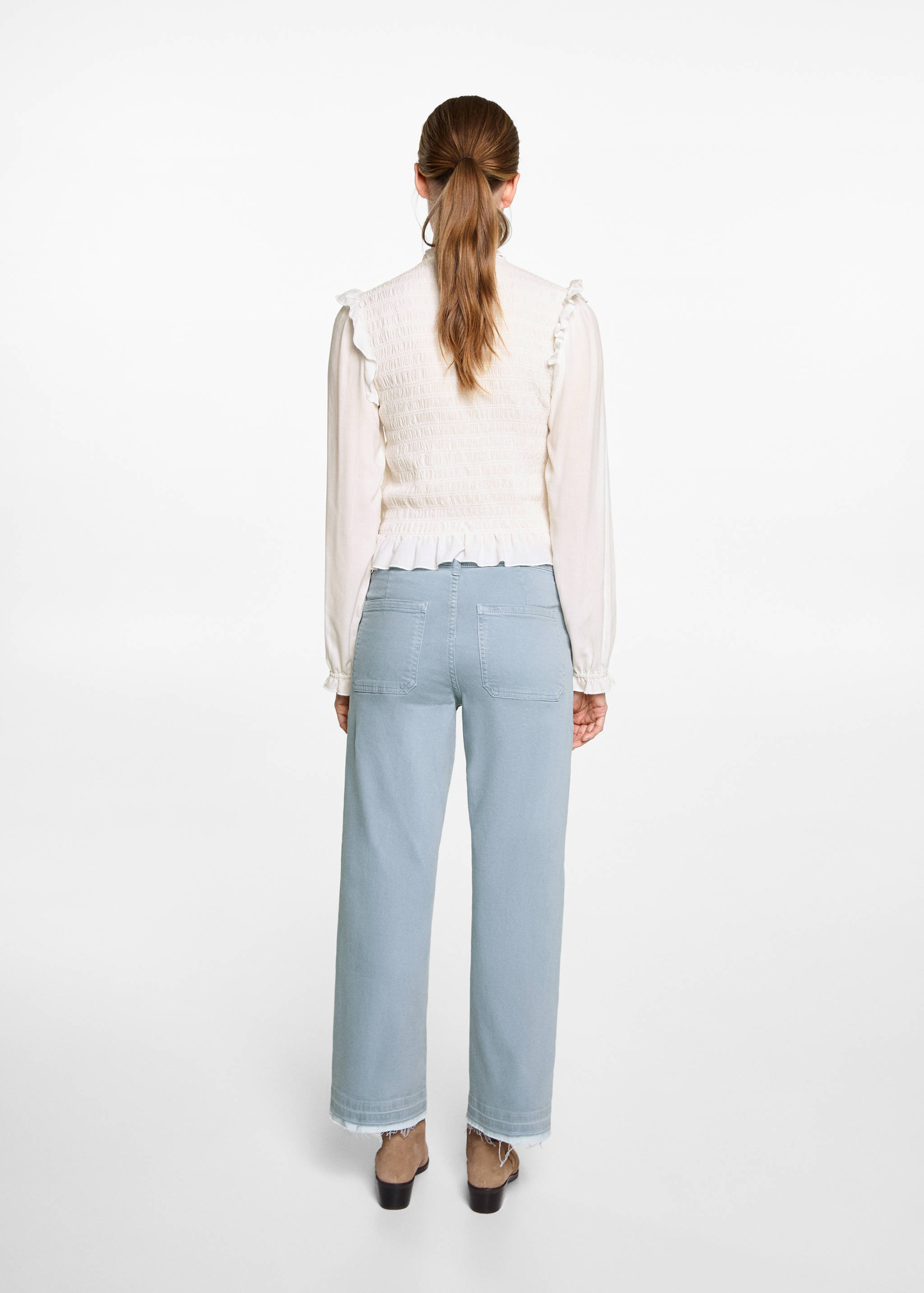 Culotte jeans with pockets - Reverse of the article