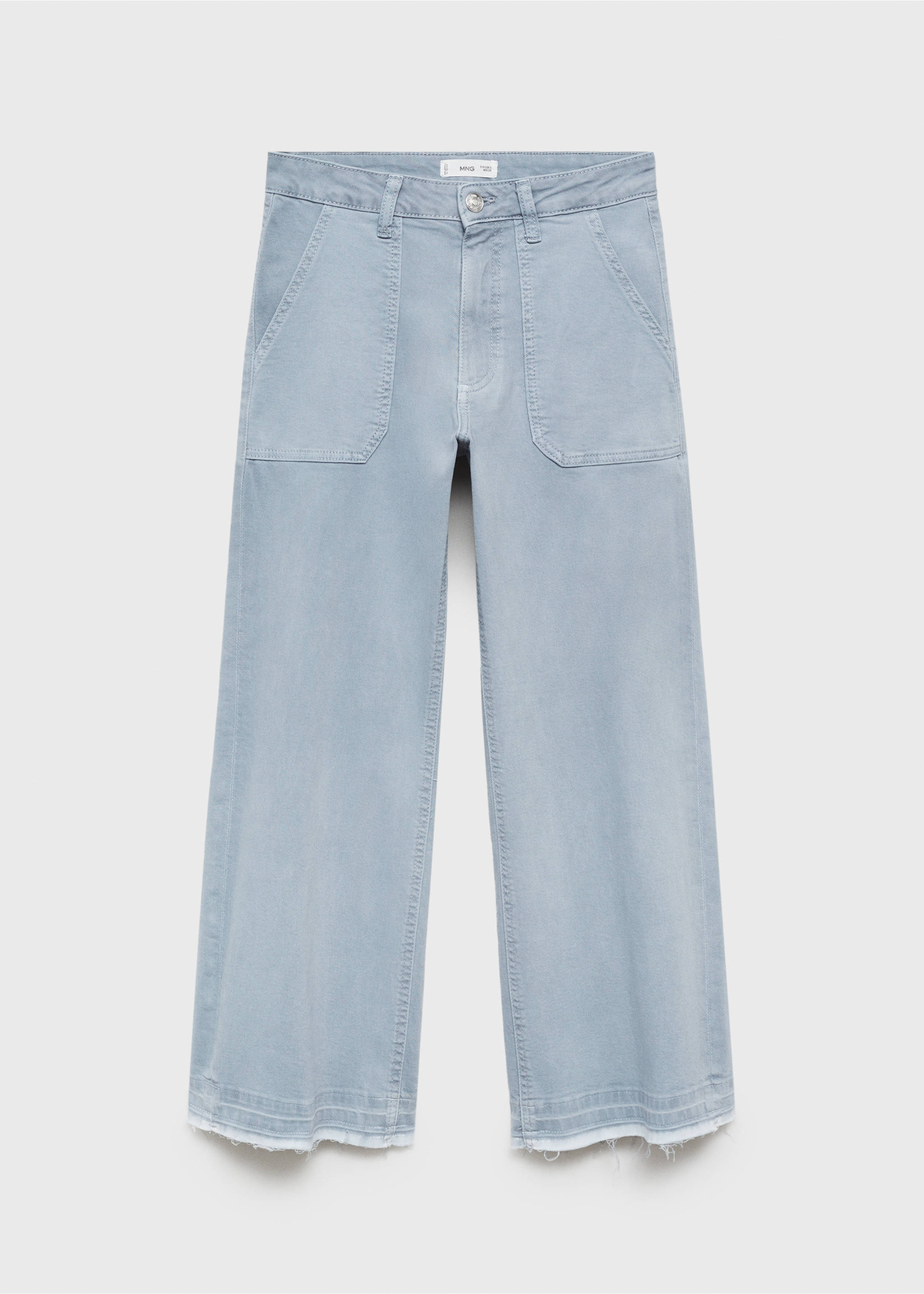 Culotte jeans with pockets - Article without model, Blue. Ref: 87031047-00.