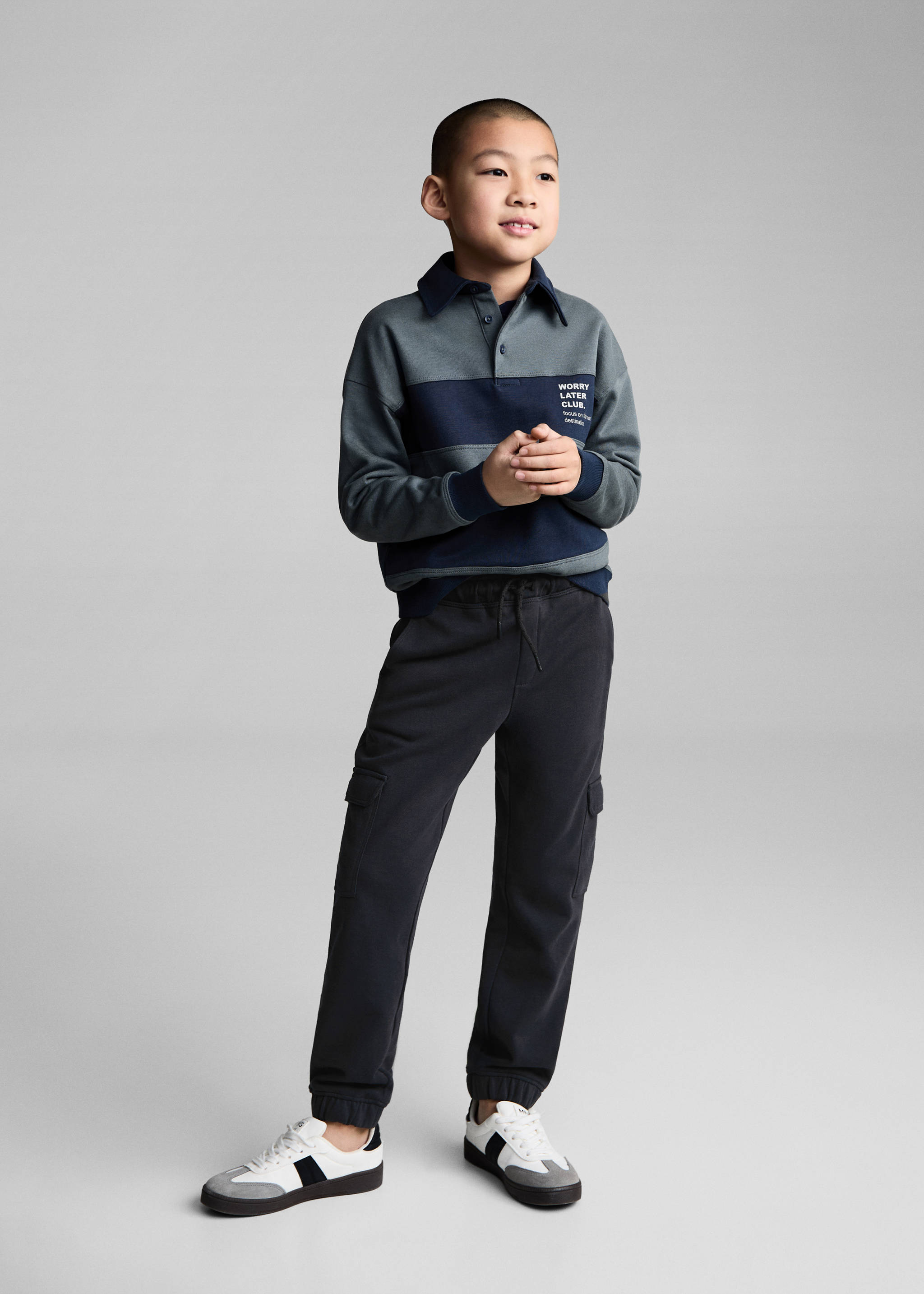 Joggerpants im Cargo-Stil - Allgemeine Ansicht, Anthrazit. Ref: 87031049-00.