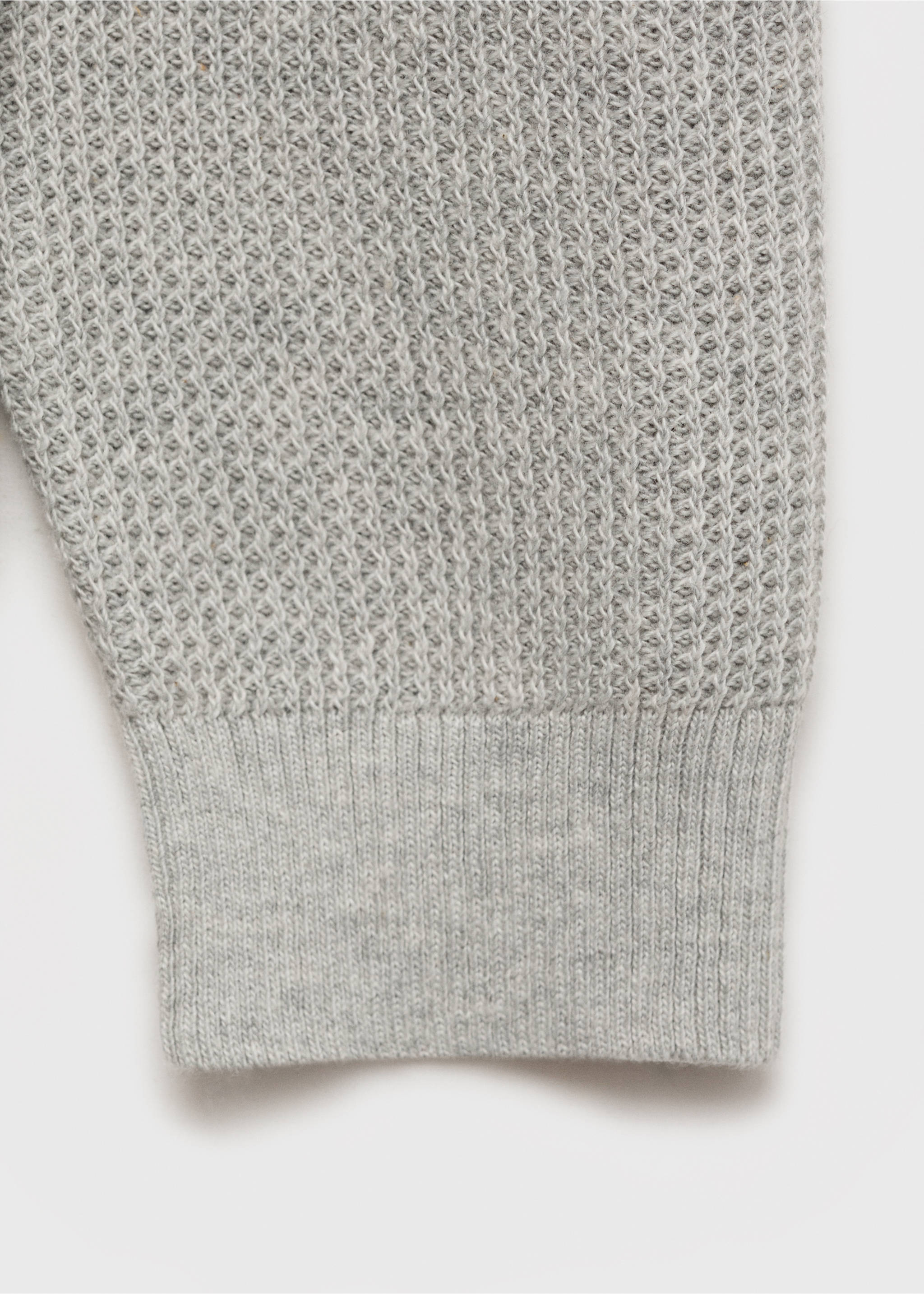 Knitted cotton sweater - Details of the article 0, Medium Heather Grey. Ref: 87031052-00.