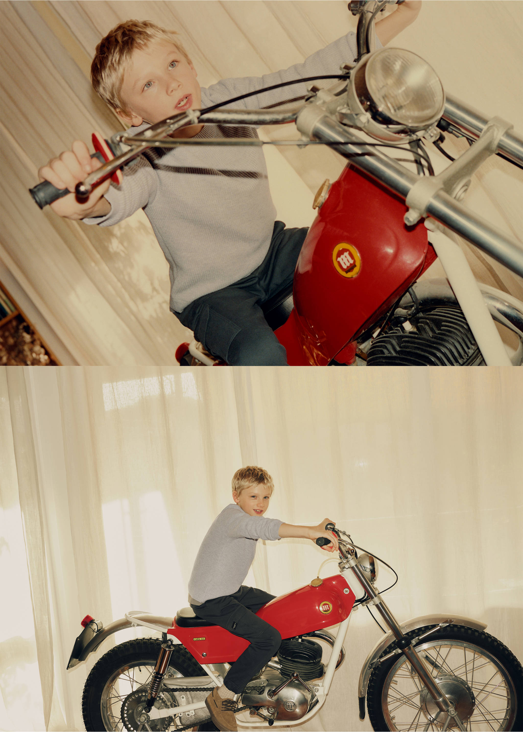 Knitted cotton sweater - Details of the article 5, Medium Heather Grey. Ref: 87031052-00.